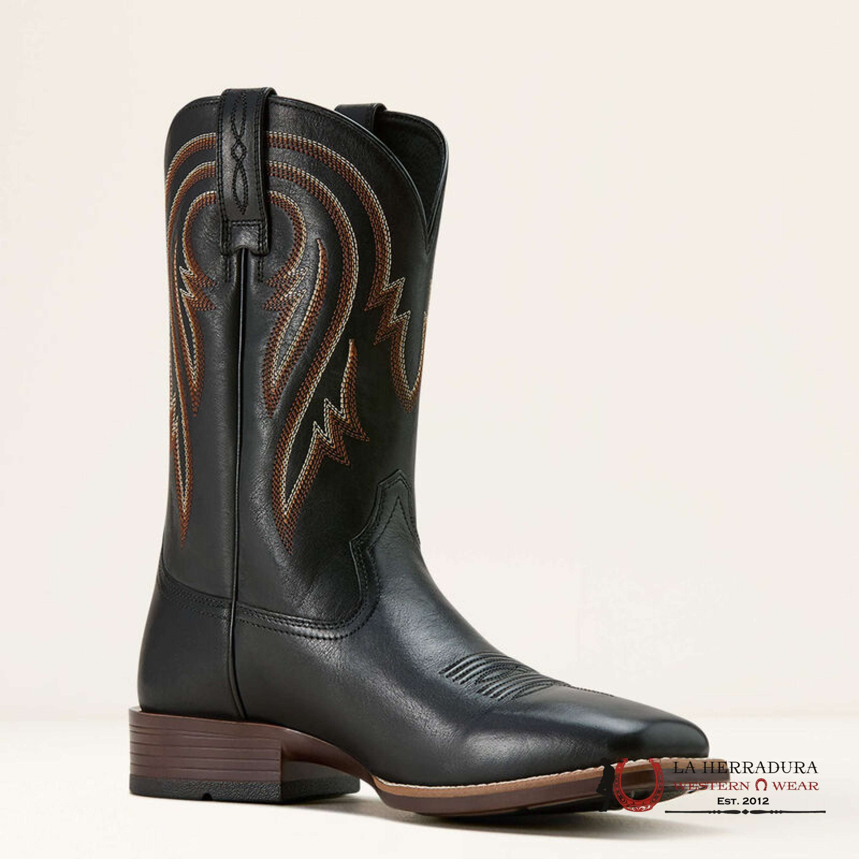 ARIAT MENS PLANO SUPPLE BLACK BOOTS 1195 BOTAS HOMBRES