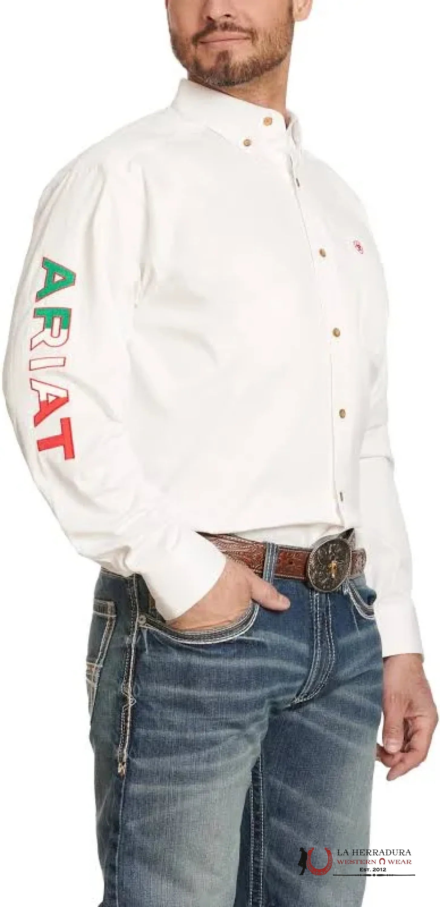 Ariat MENS shirt classic fit team Mexico-0911 ROPA HOMBRES