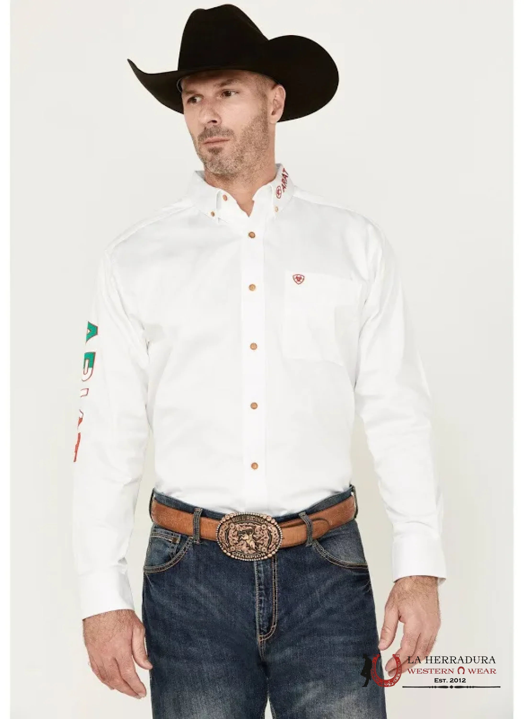 Ariat MENS shirt classic fit team Mexico-0911 ROPA HOMBRES