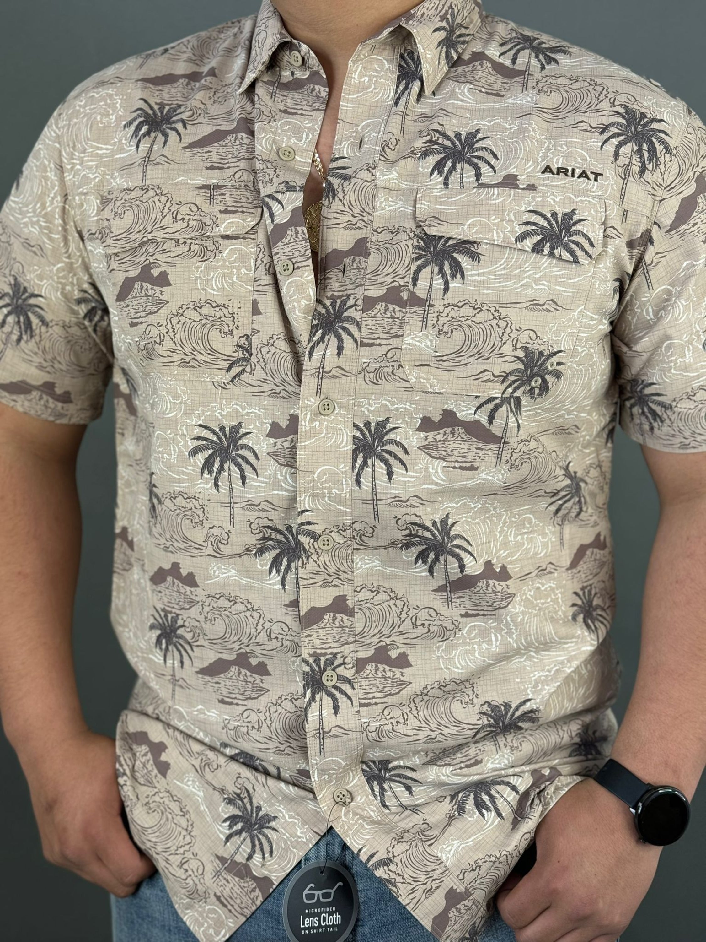 Ariat Shirt Venttek Outbound Short Sleeve Shirt Desert Mocha Ropa Hombres