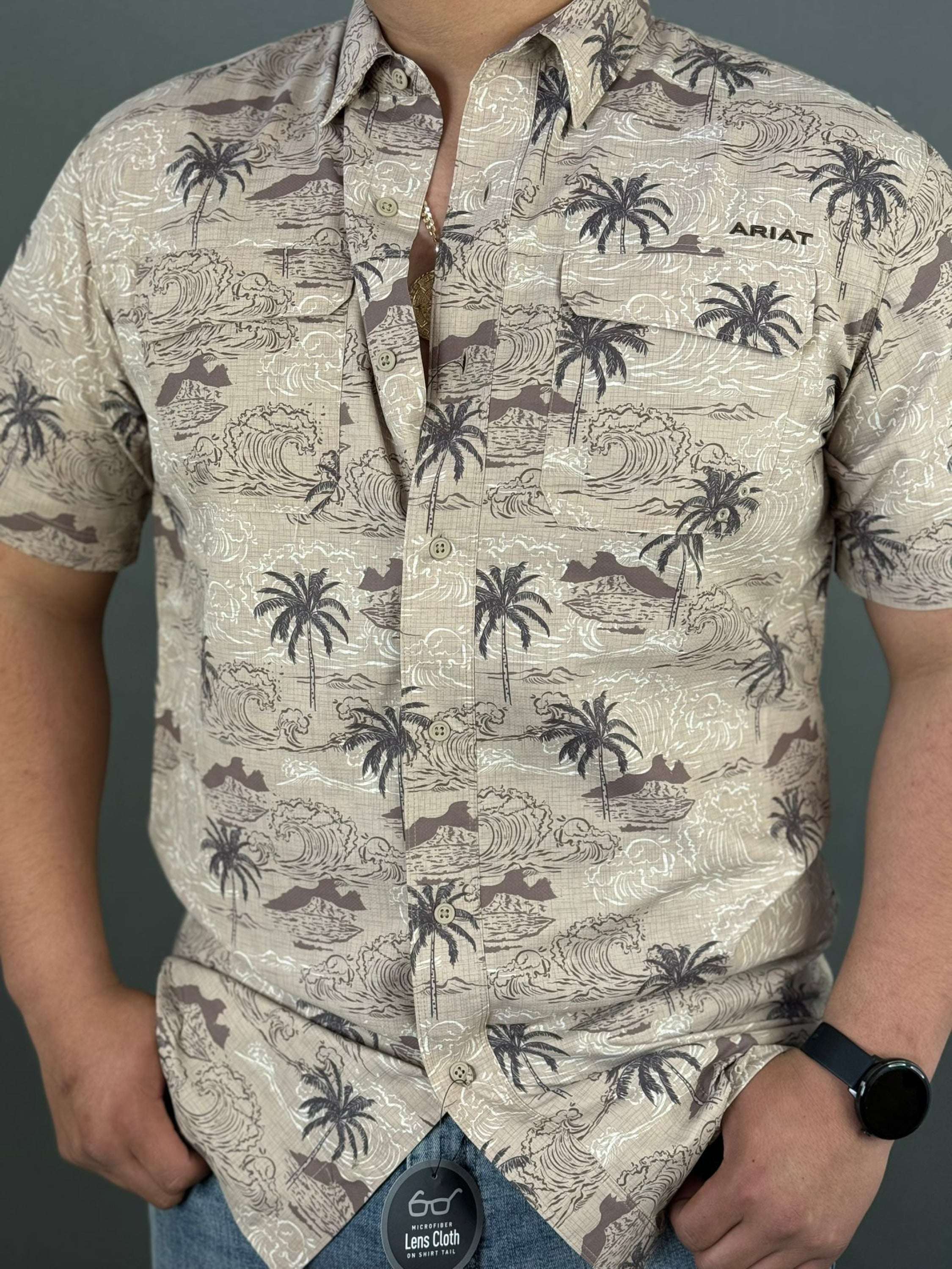 Ariat Shirt Venttek Outbound Short Sleeve Shirt Desert Mocha Ropa Hombres