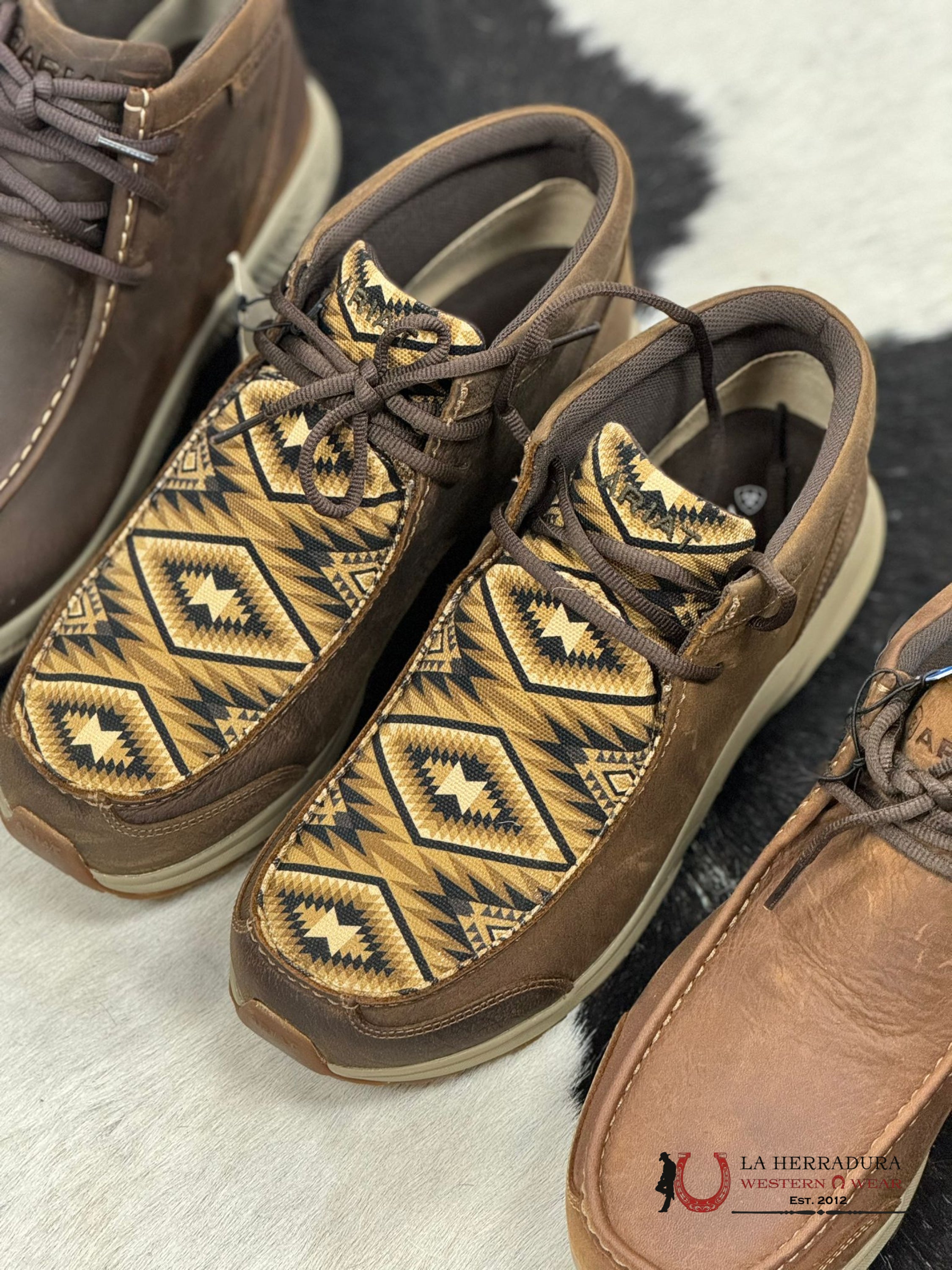 Ariat Mens Spitfire H2O Old Earth- Brown Southwest Print Zapatos Hombres