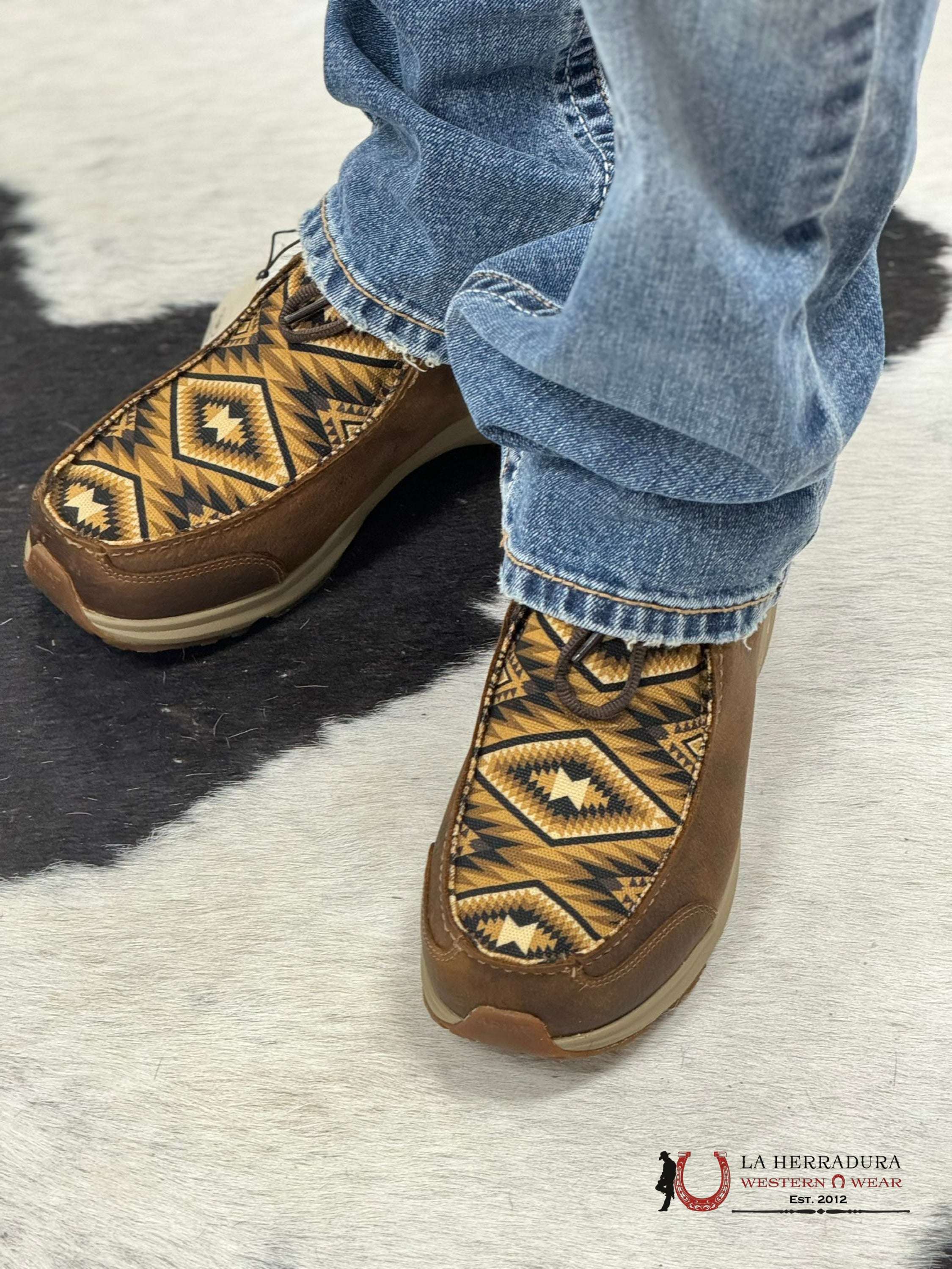 Ariat Mens Spitfire H2O Old Earth- Brown Southwest Print Zapatos Hombres