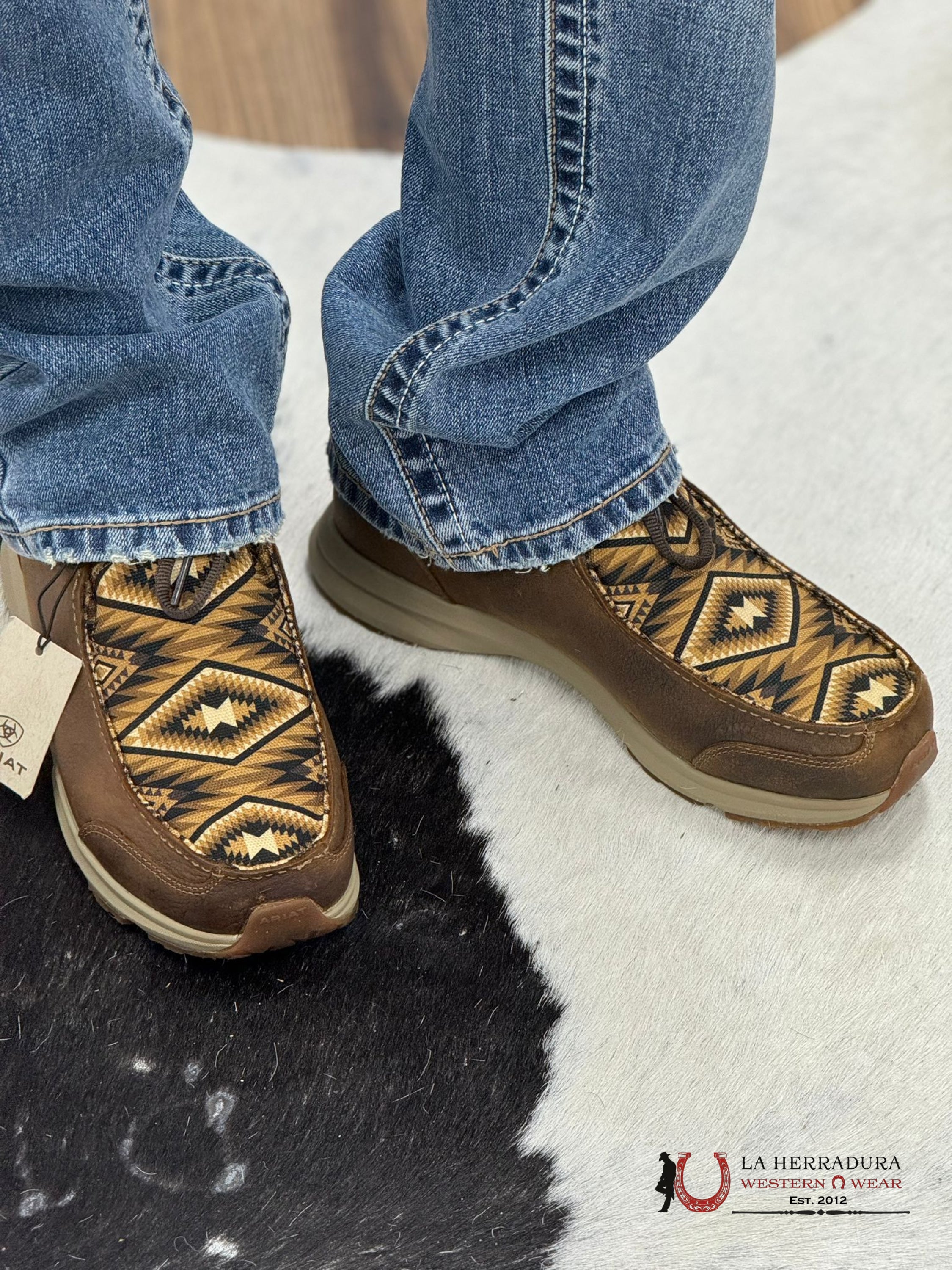 Ariat Mens Spitfire H2O Old Earth- Brown Southwest Print Zapatos Hombres