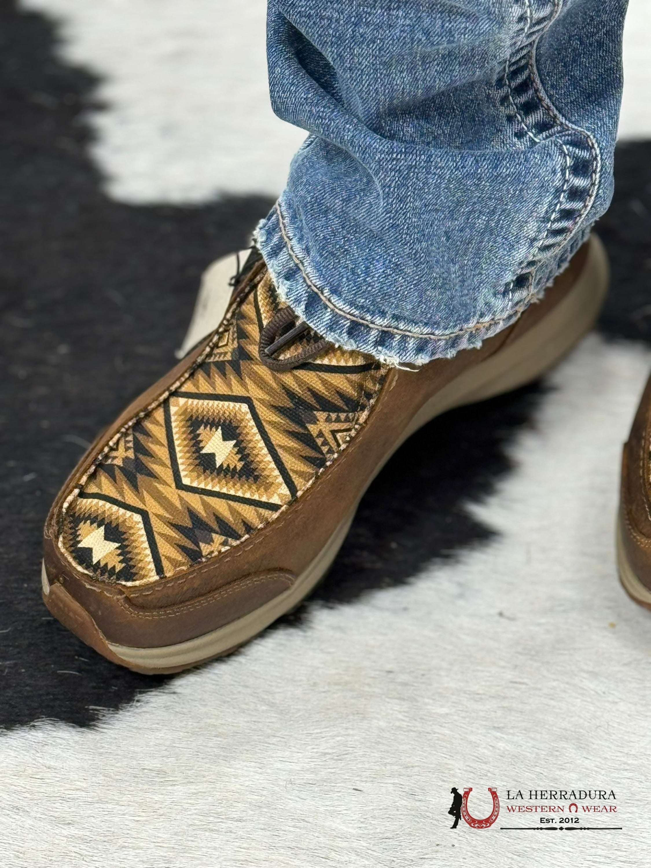 Ariat Mens Spitfire H2O Old Earth- Brown Southwest Print Zapatos Hombres