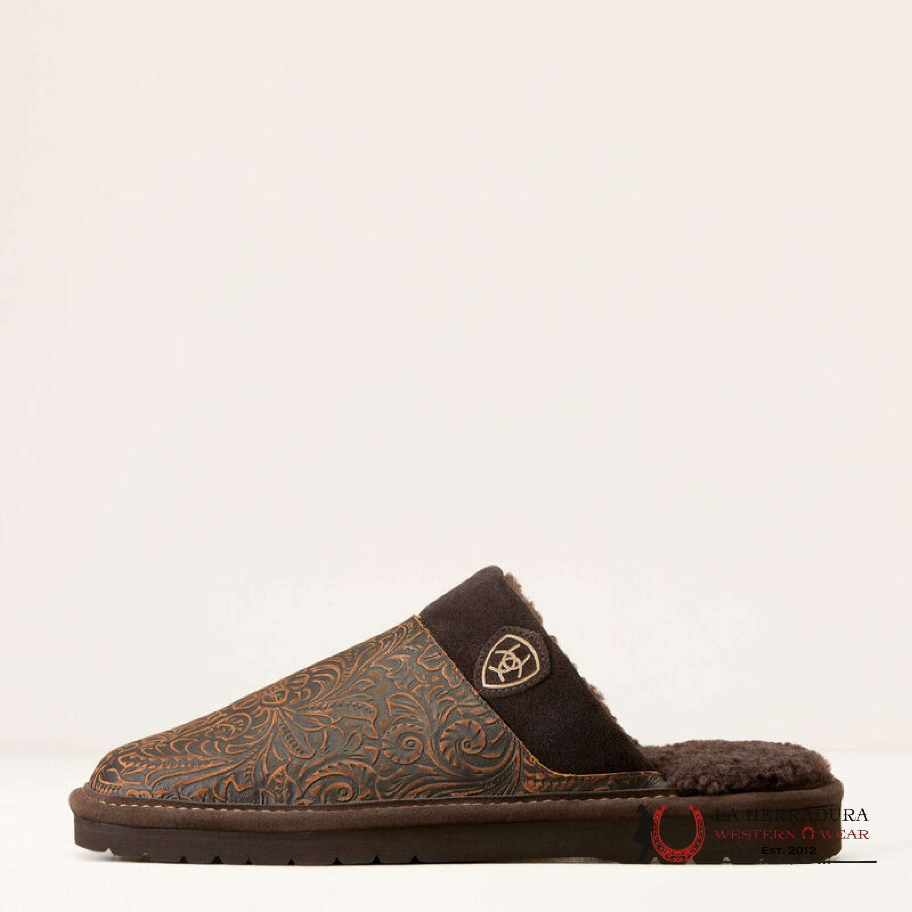 Ariat Mens Square Toe Silversmith Embosse Slipper Zapatos Hombres