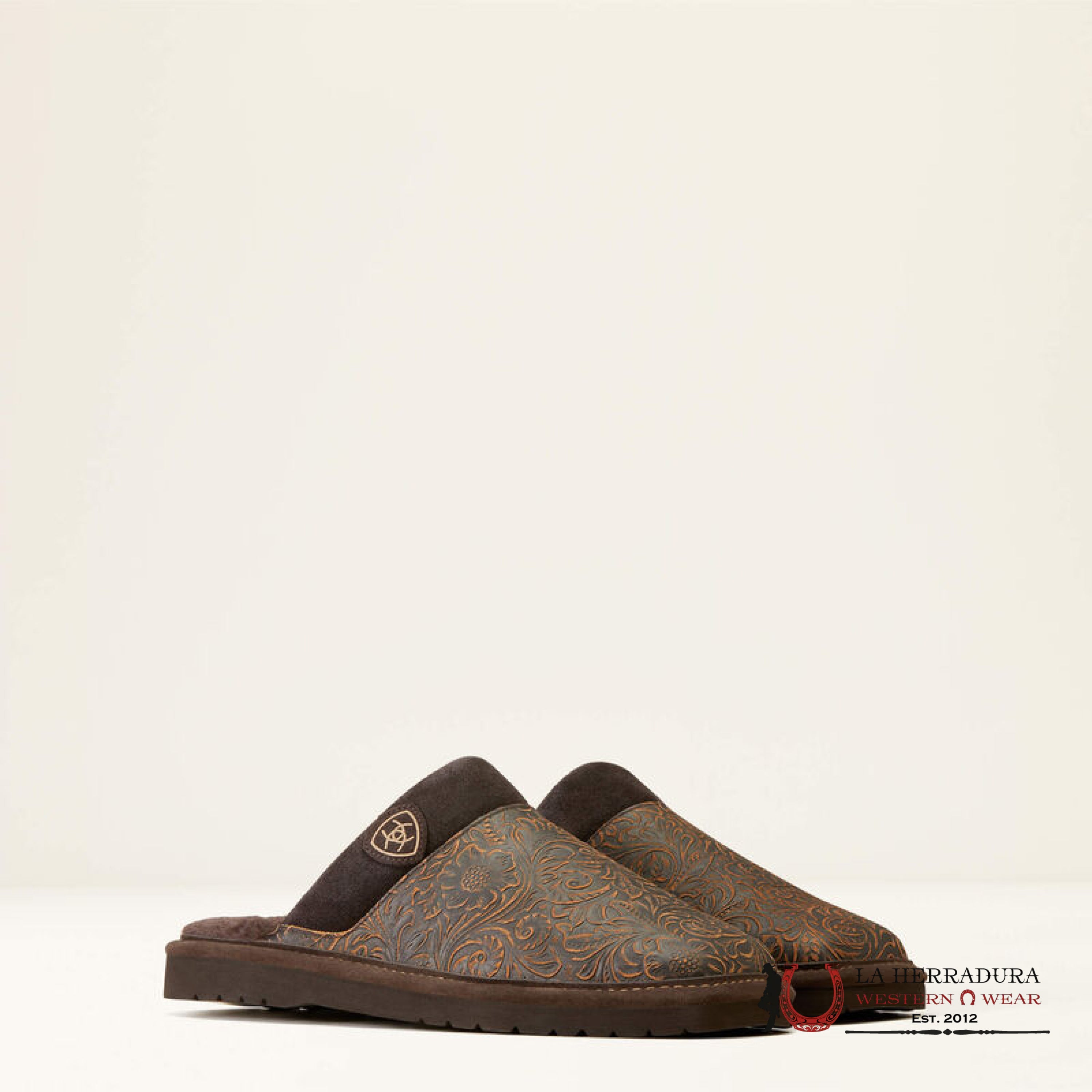 Ariat Mens Square Toe Silversmith Embosse Slipper Zapatos Hombres