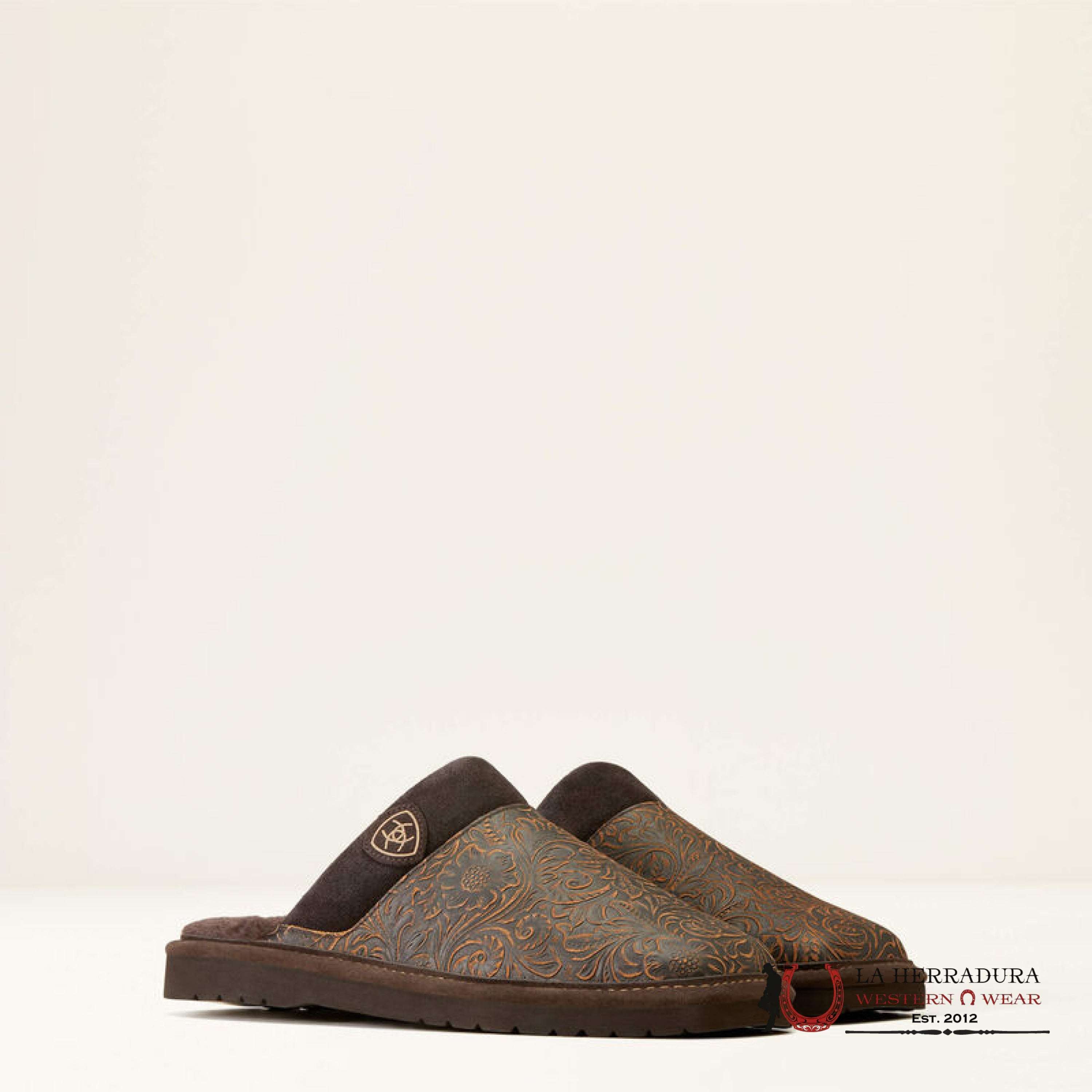 Ariat Mens Square Toe Silversmith Embosse Slipper Zapatos Hombres