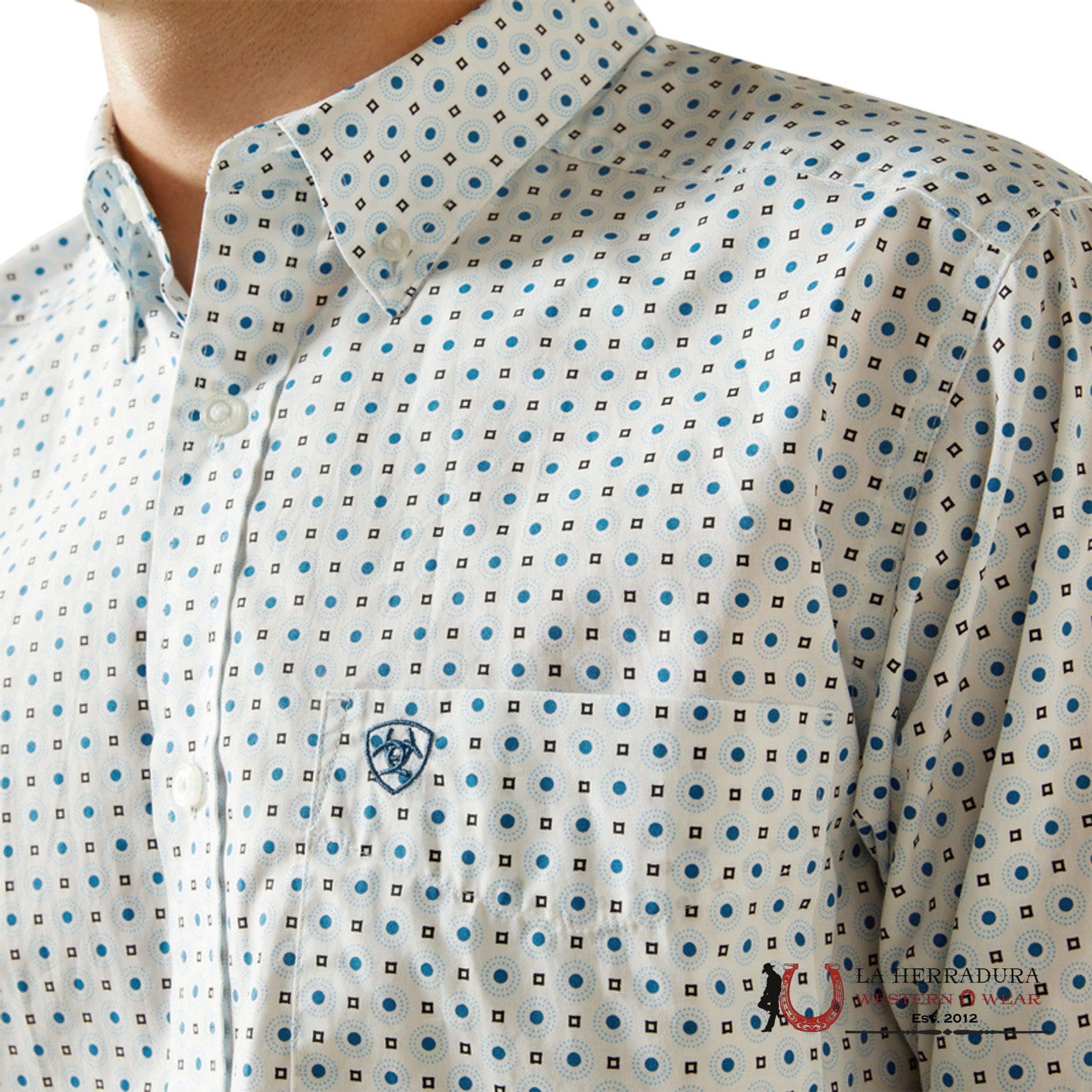 ARIAT MENS Stearns Light Blue Longsleeve Shirt - 8995 ROPA HOMBRES