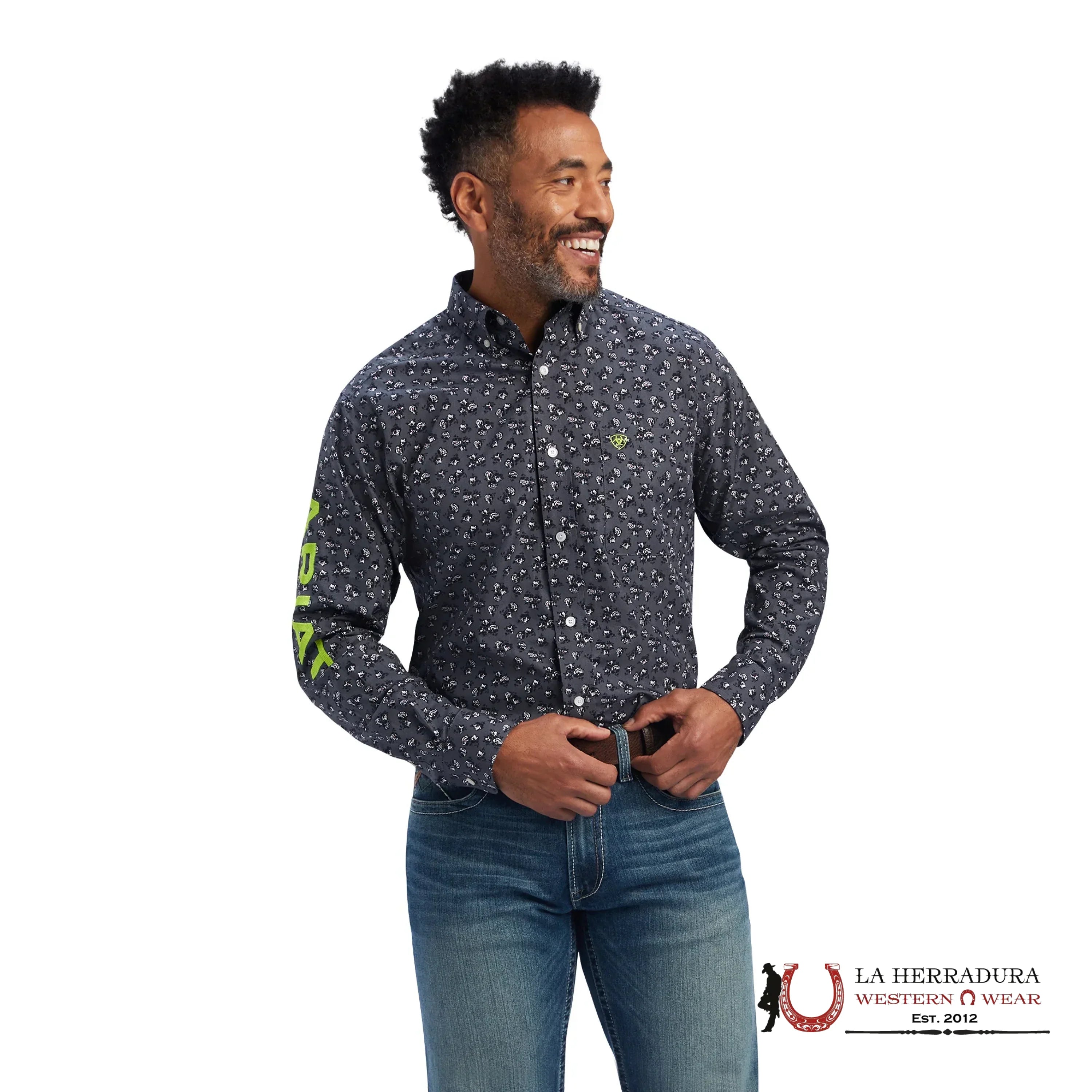 ARIAT MENS TEAM MURRAY FITTED EIFFEL TOWER—1792 ROPA HOMBRES