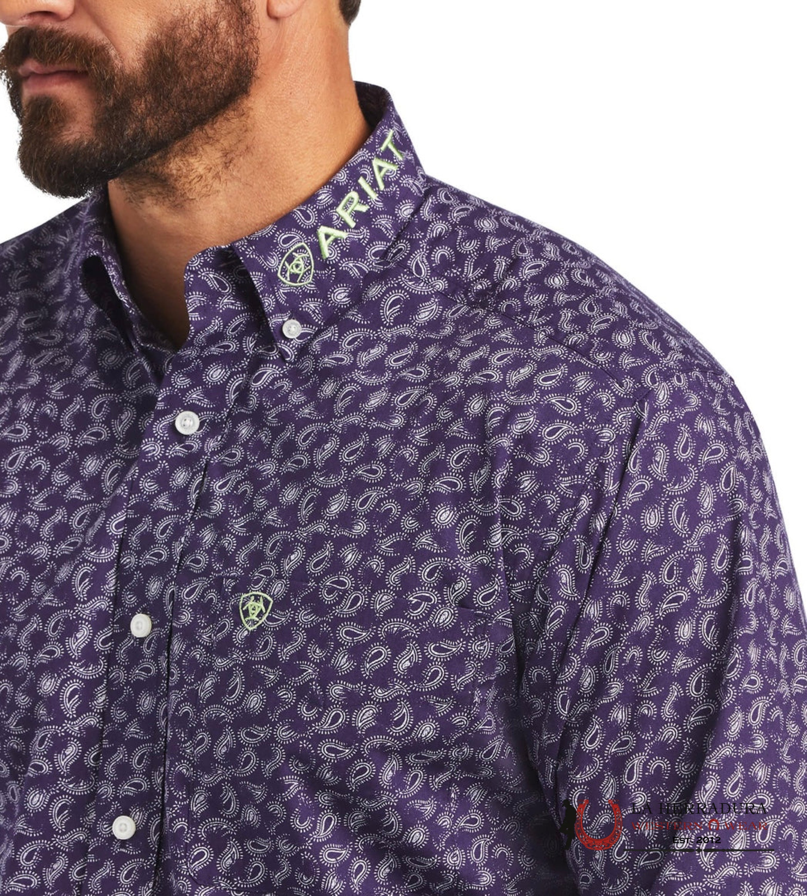 ARIAT TEAM PAULO CLSSC LS SHRT FIG 0574 ROPA HOMBRES