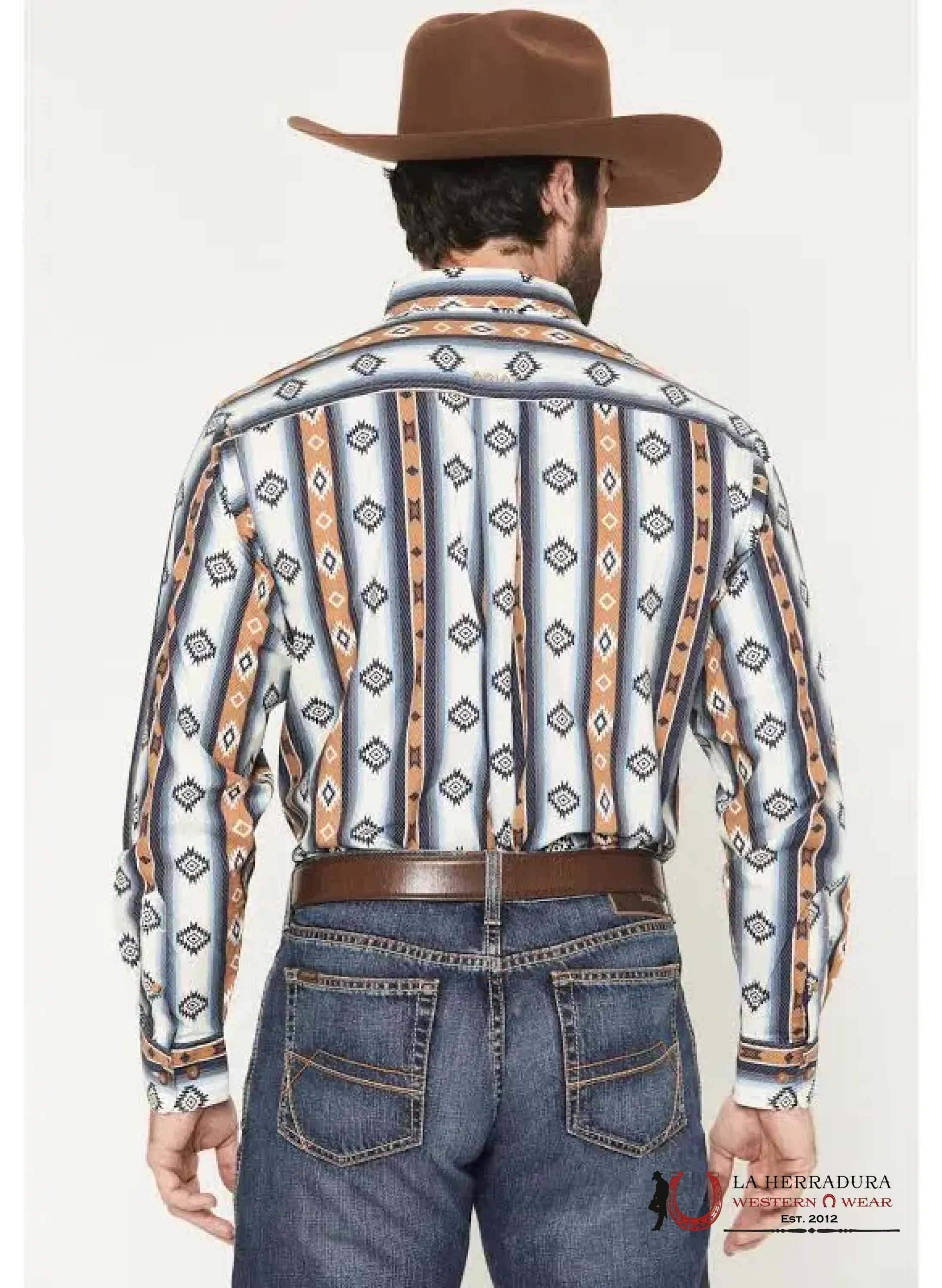 ARIAT MENS TEAM PORTLAND FITTED LS SHIRT BLUE 10062236 ROPA HOMBRES