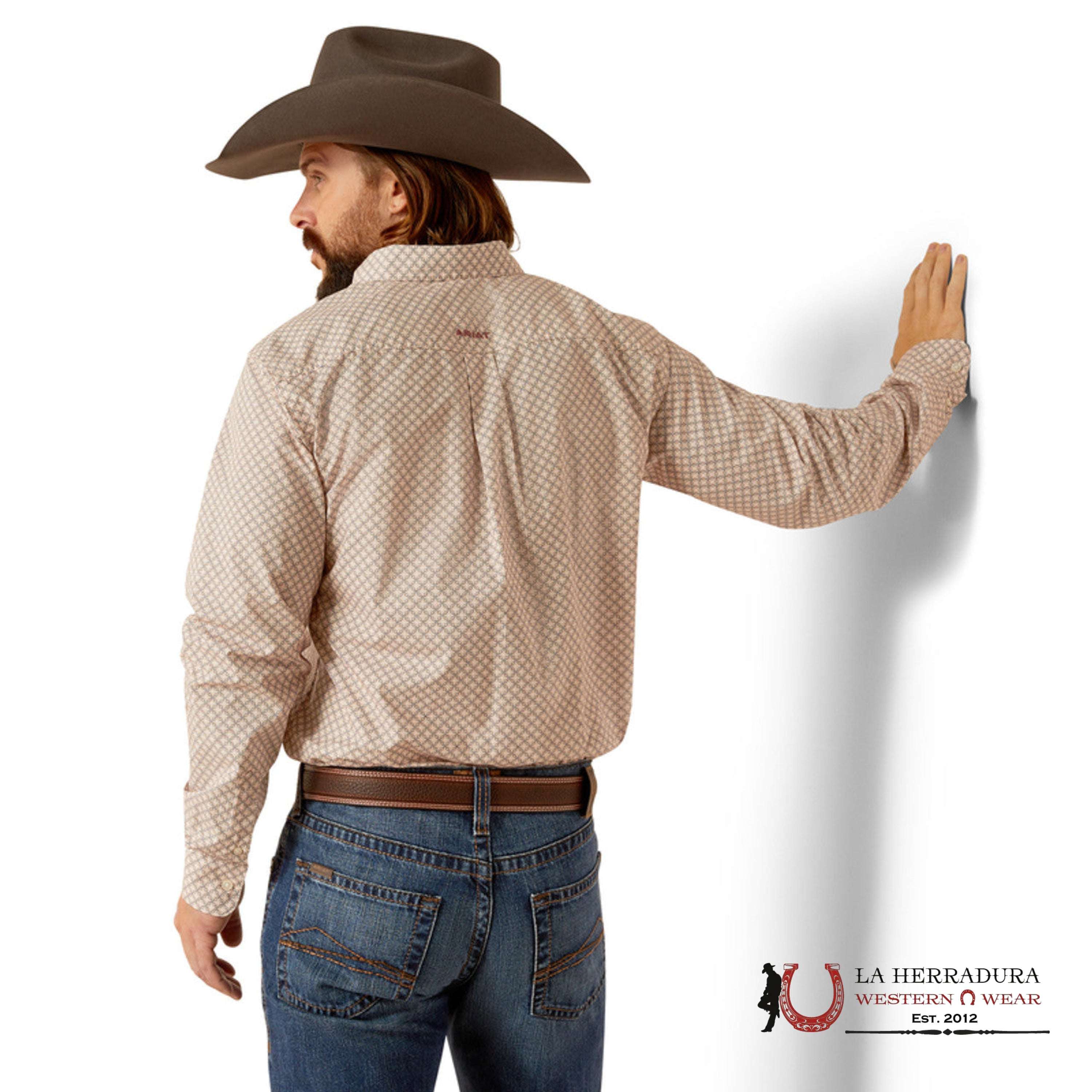 Ariat Titue Fitted Long Sleeve Shirt Brown - 2366 Ropa Hombres