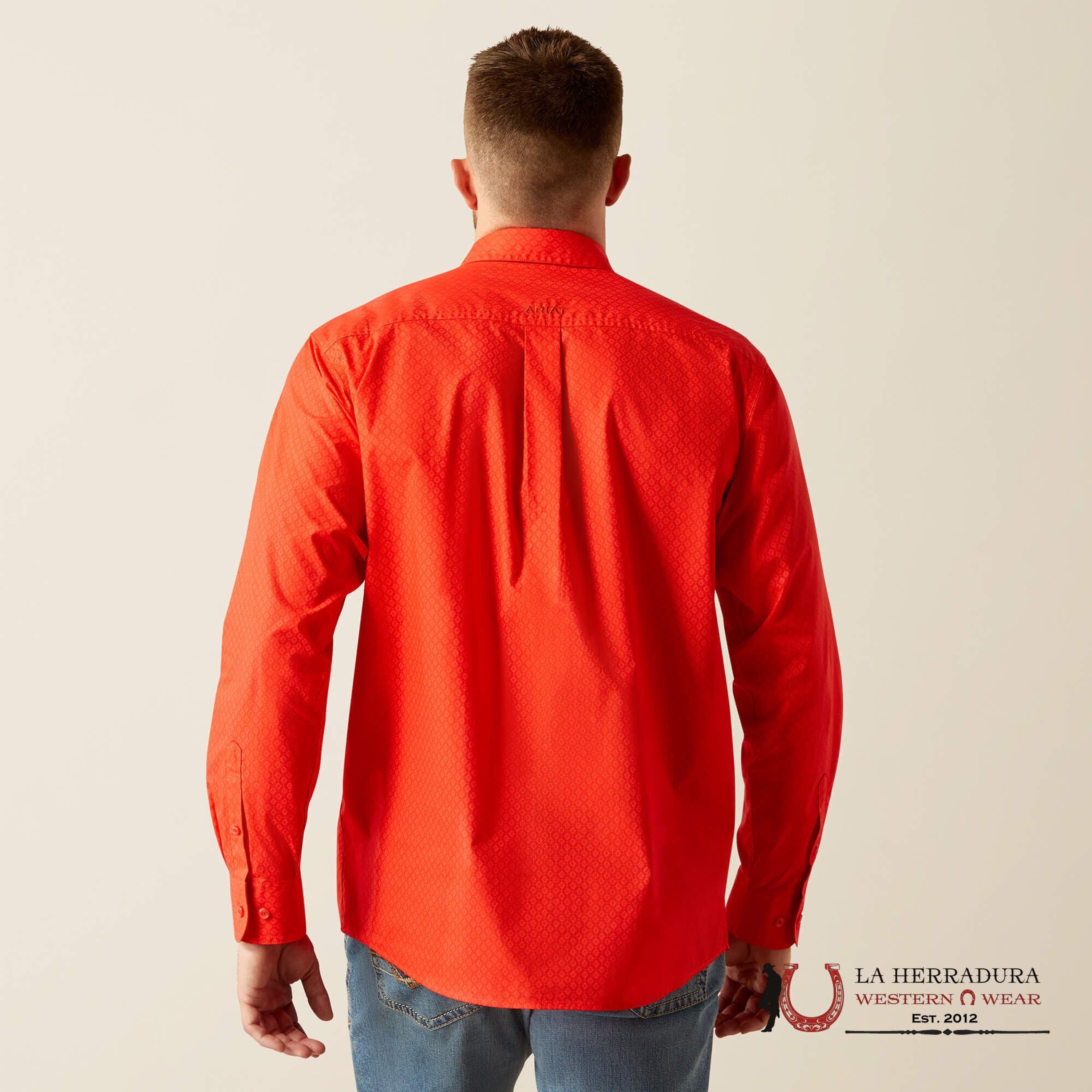 ARIAT MENS Waylen Red Long Sleeve Shirt - 8812 ROPA HOMBRES