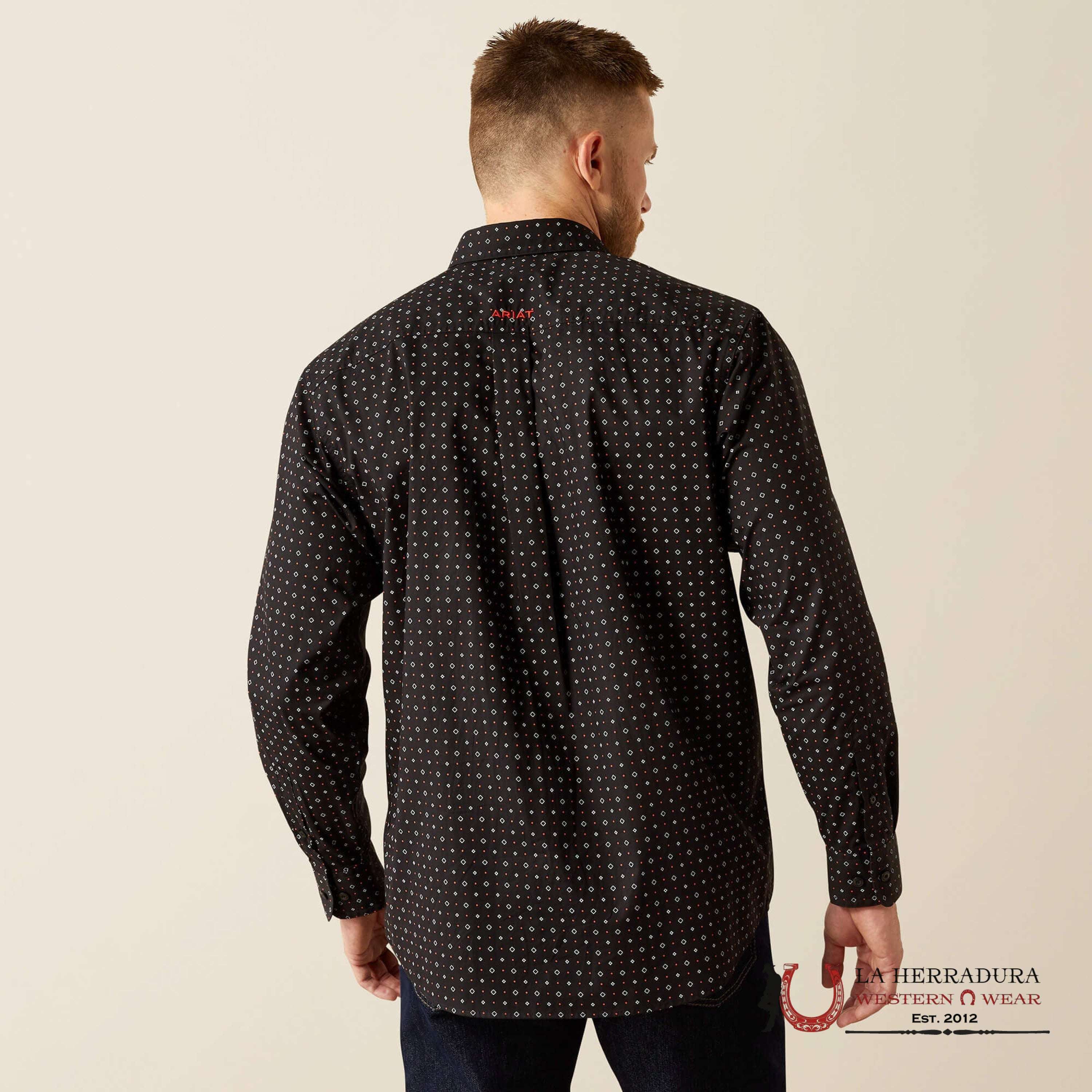 ARIAT MENS Westbrook Black Long Sleeve Shirt - 8764 ROPA HOMBRES