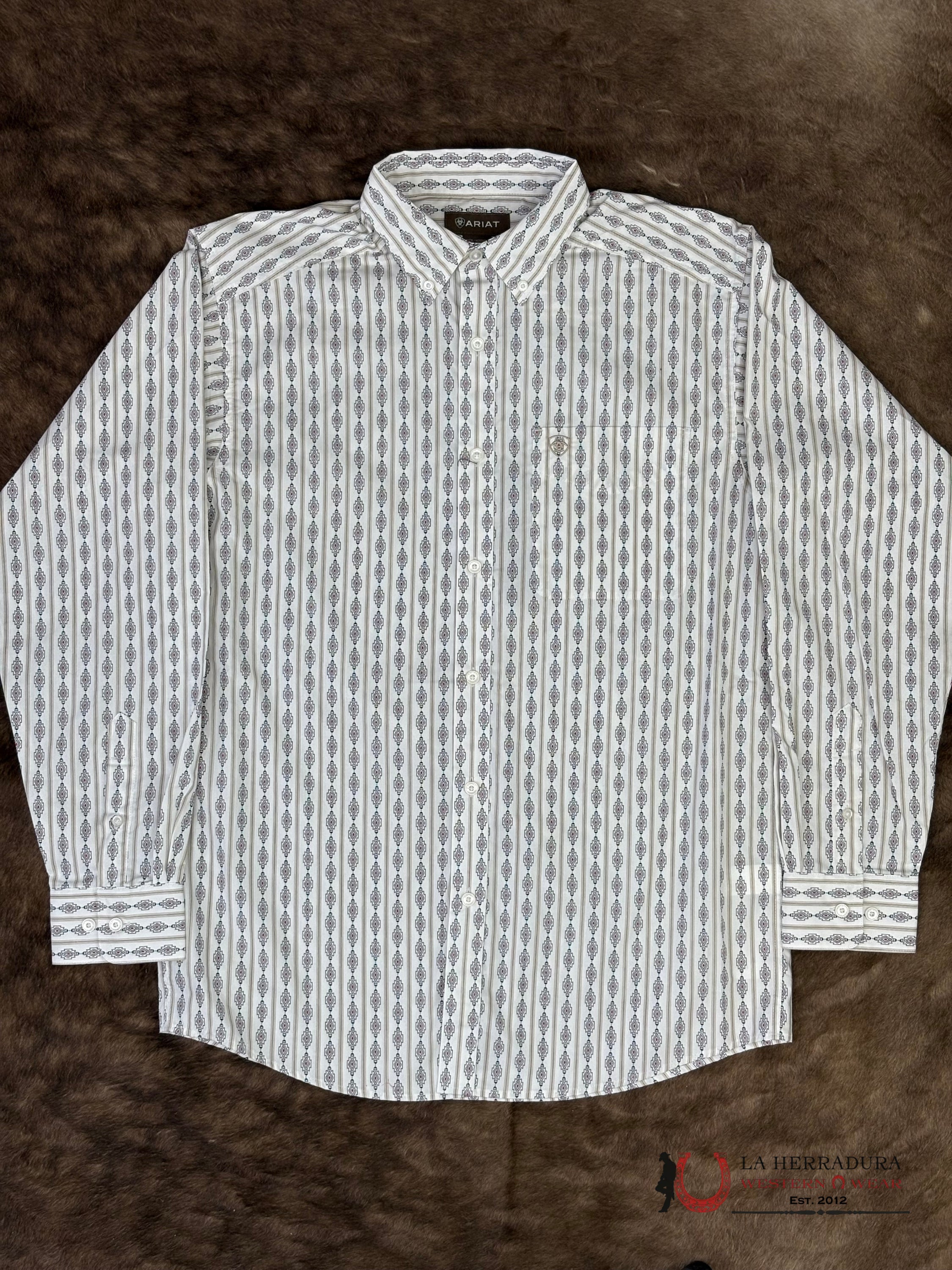 ARIAT MENS William White Long Sleeve With Aztec Print Shirt - 8763 ROPA HOMBRES