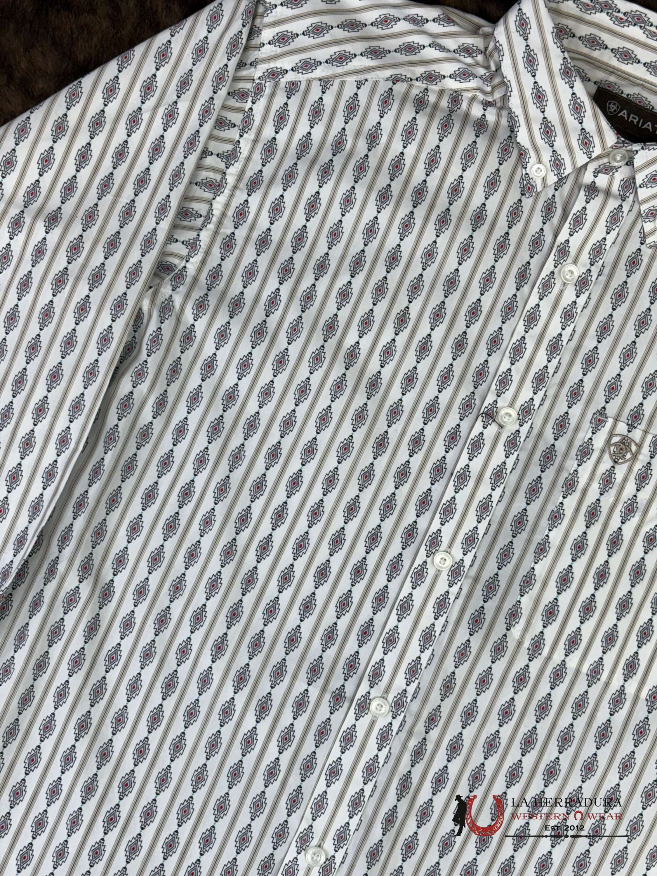 ARIAT MENS William White Long Sleeve With Aztec Print Shirt - 8763 ROPA HOMBRES