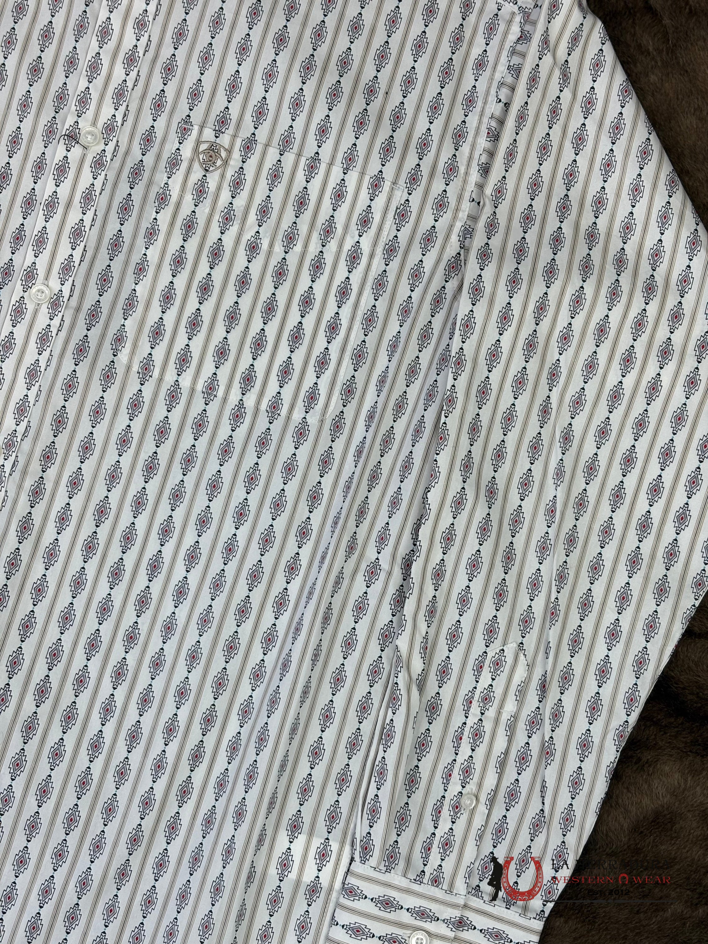 ARIAT MENS William White Long Sleeve With Aztec Print Shirt - 8763 ROPA HOMBRES