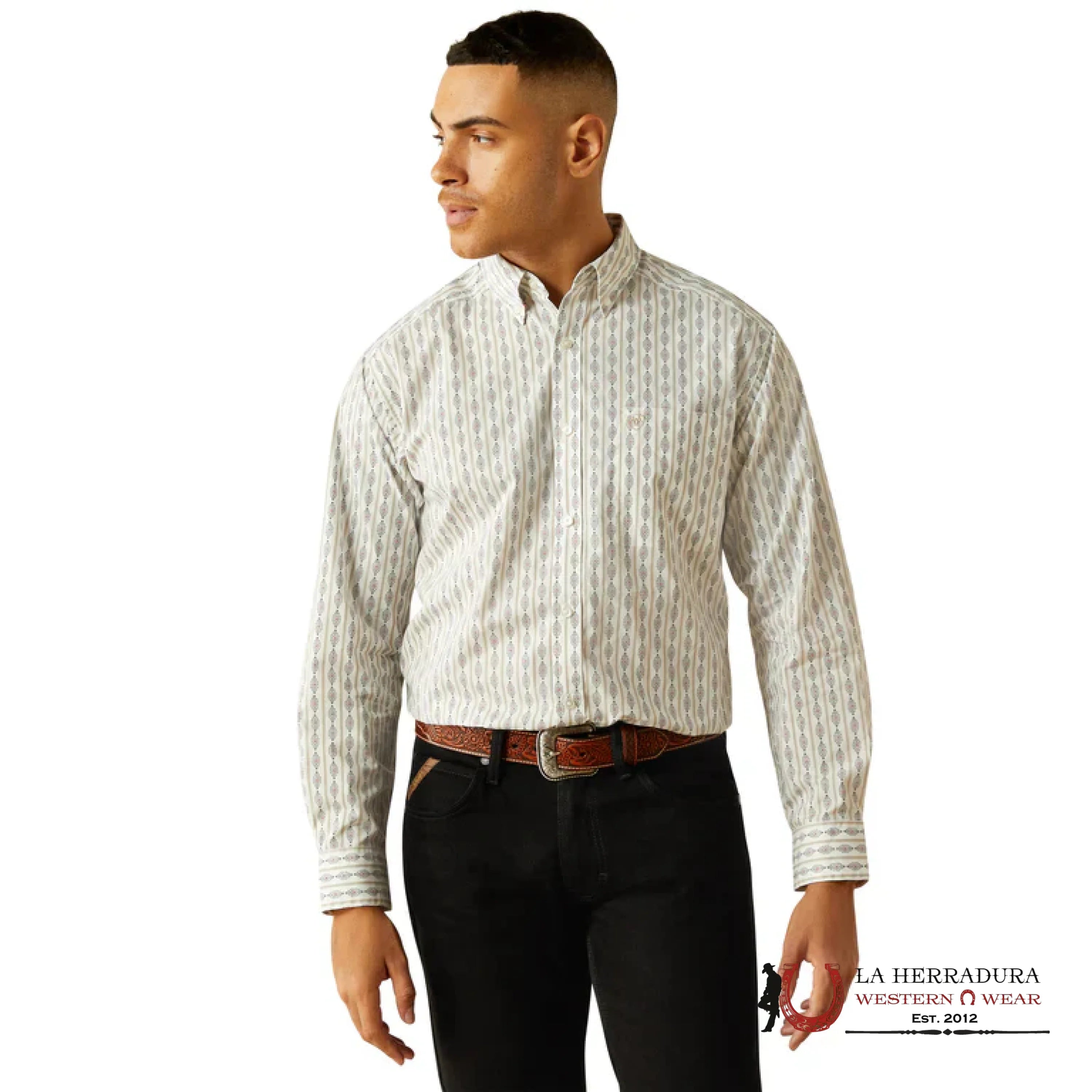 ARIAT MENS William White Long Sleeve With Aztec Print Shirt - 8763 ROPA HOMBRES