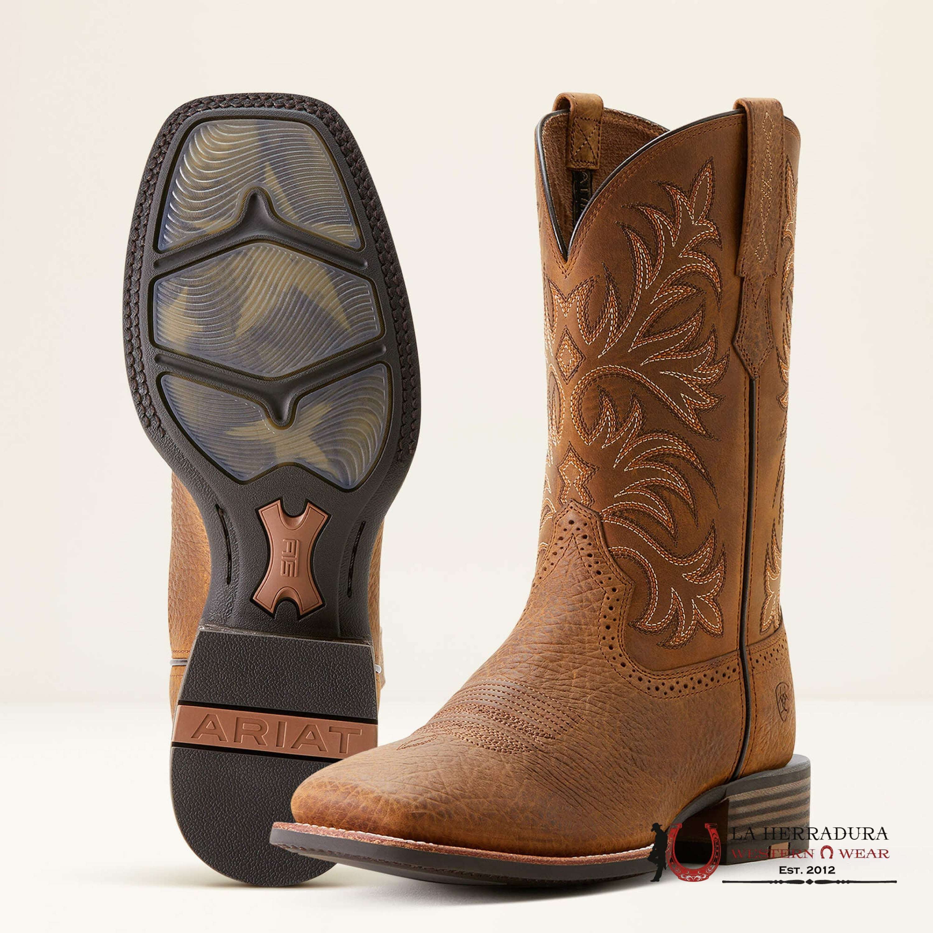 ARIAT OAKWOOD COWBOY BOOT EARTH DISTRESSED BROWN - 3566 BOTAS HOMBRES