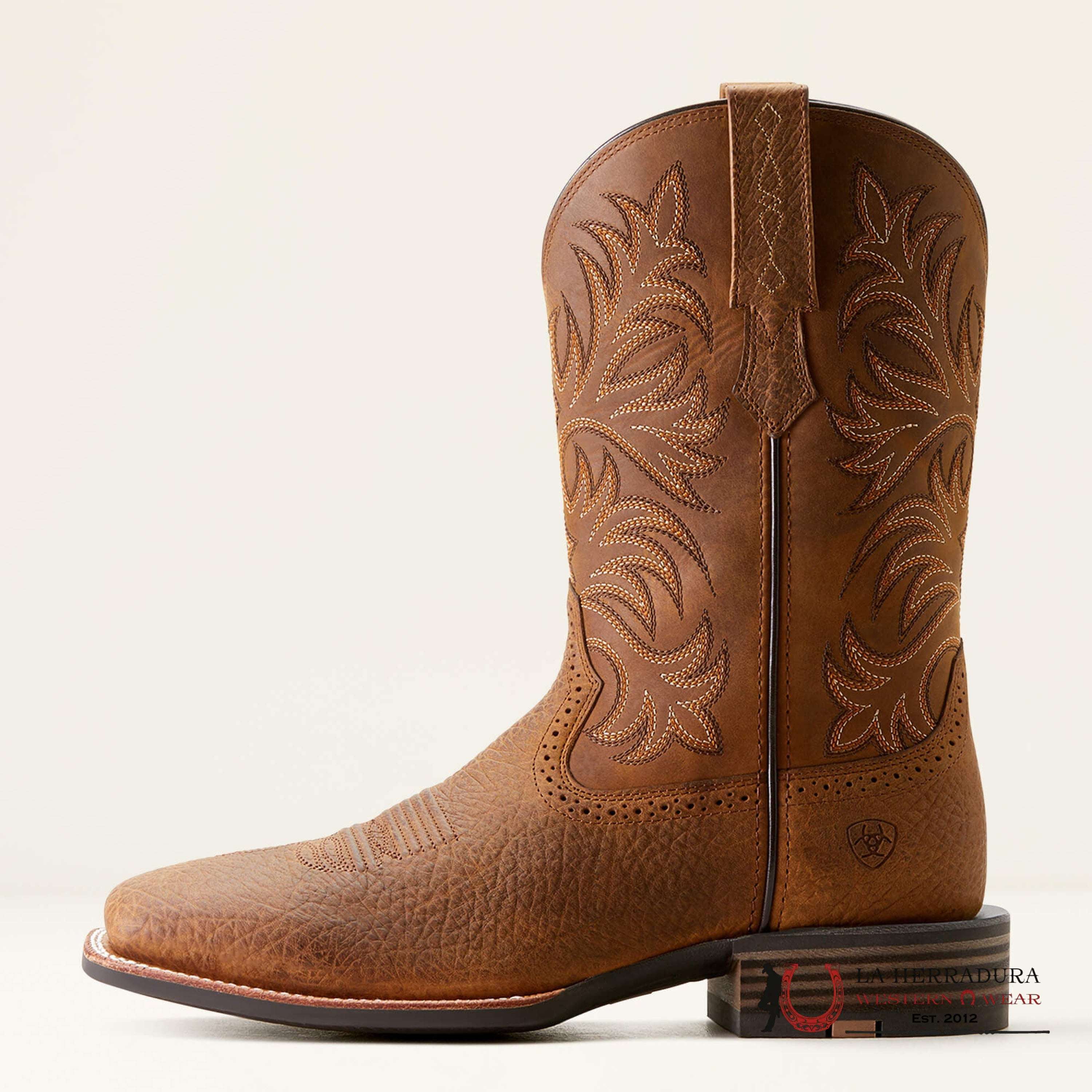 ARIAT OAKWOOD COWBOY BOOT EARTH DISTRESSED BROWN - 3566 BOTAS HOMBRES