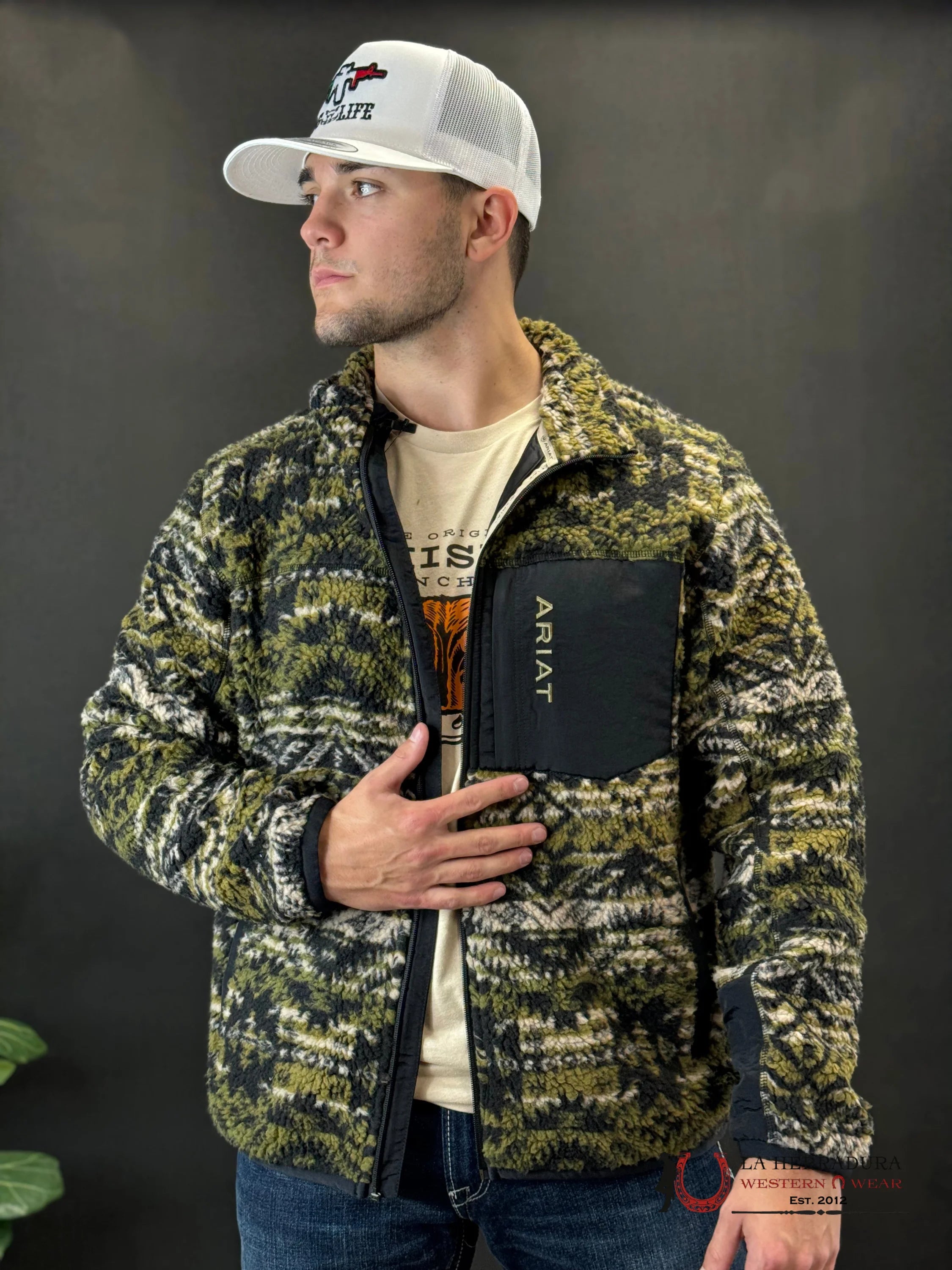 Ariat Olive Leaf Mammoth Sweater Ropa Hombres