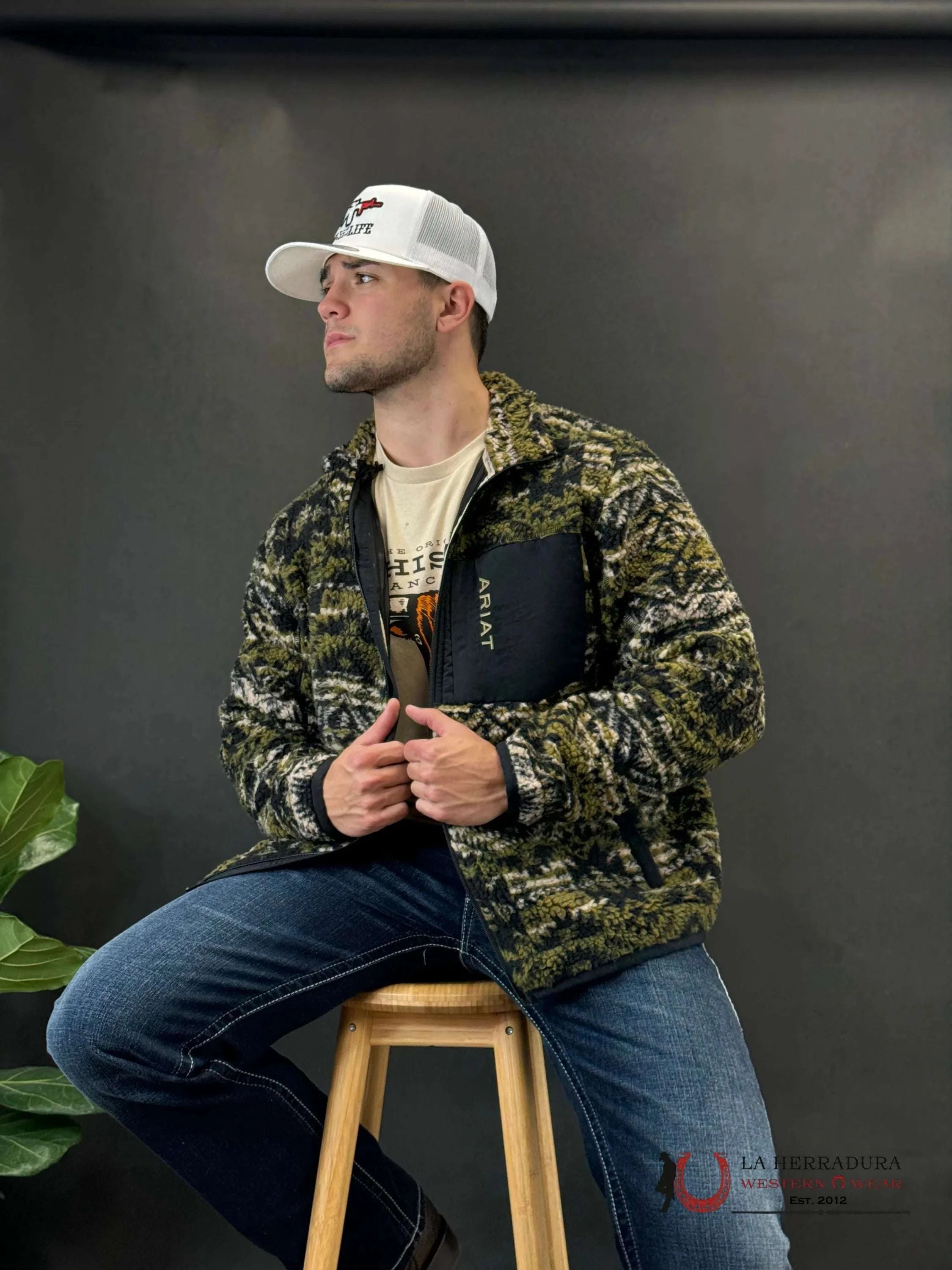 Ariat Olive Leaf Mammoth Sweater Ropa Hombres