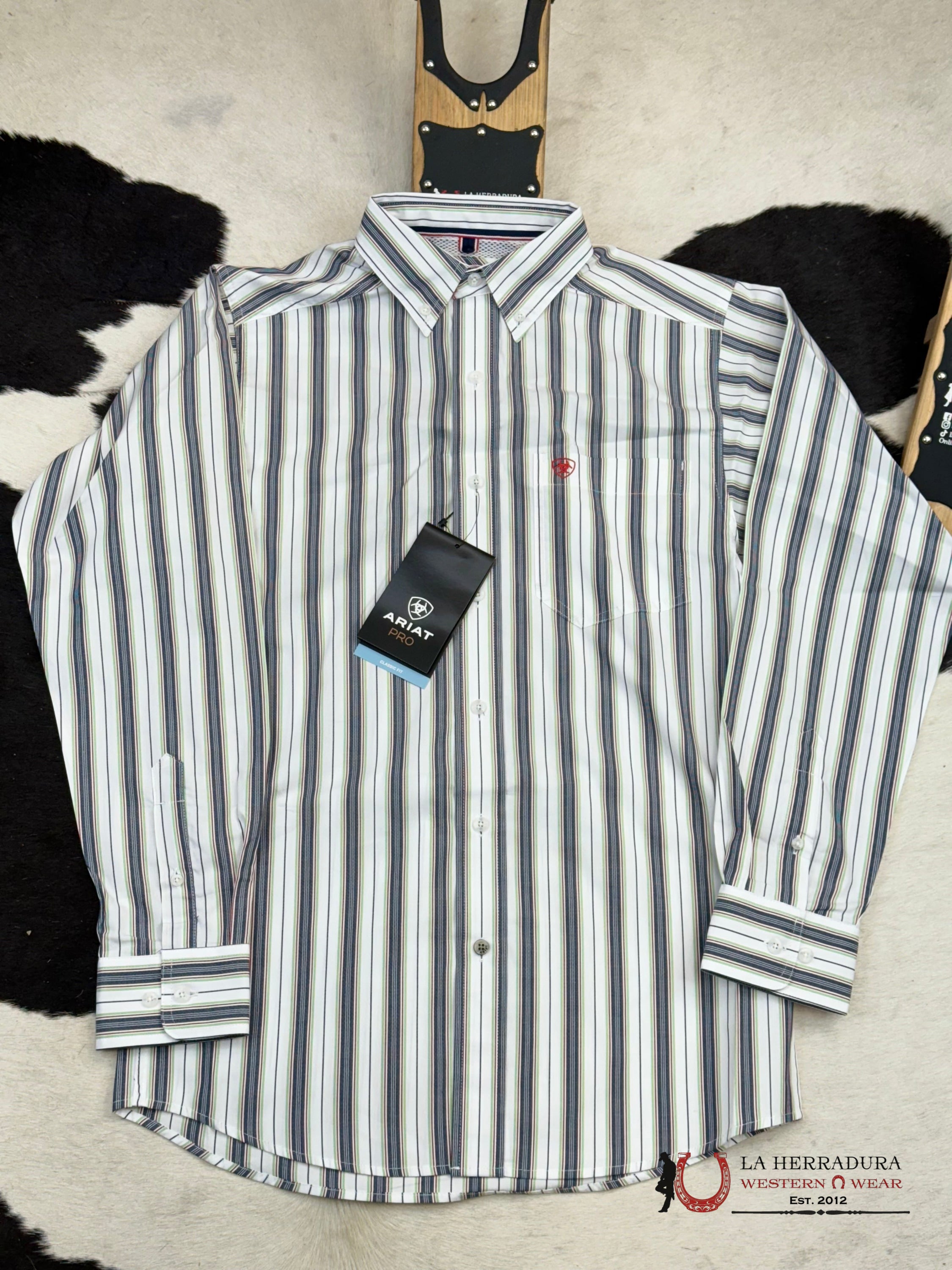 Ariat Pro Dean White Long Sleeve Shirt Ropa Hombres