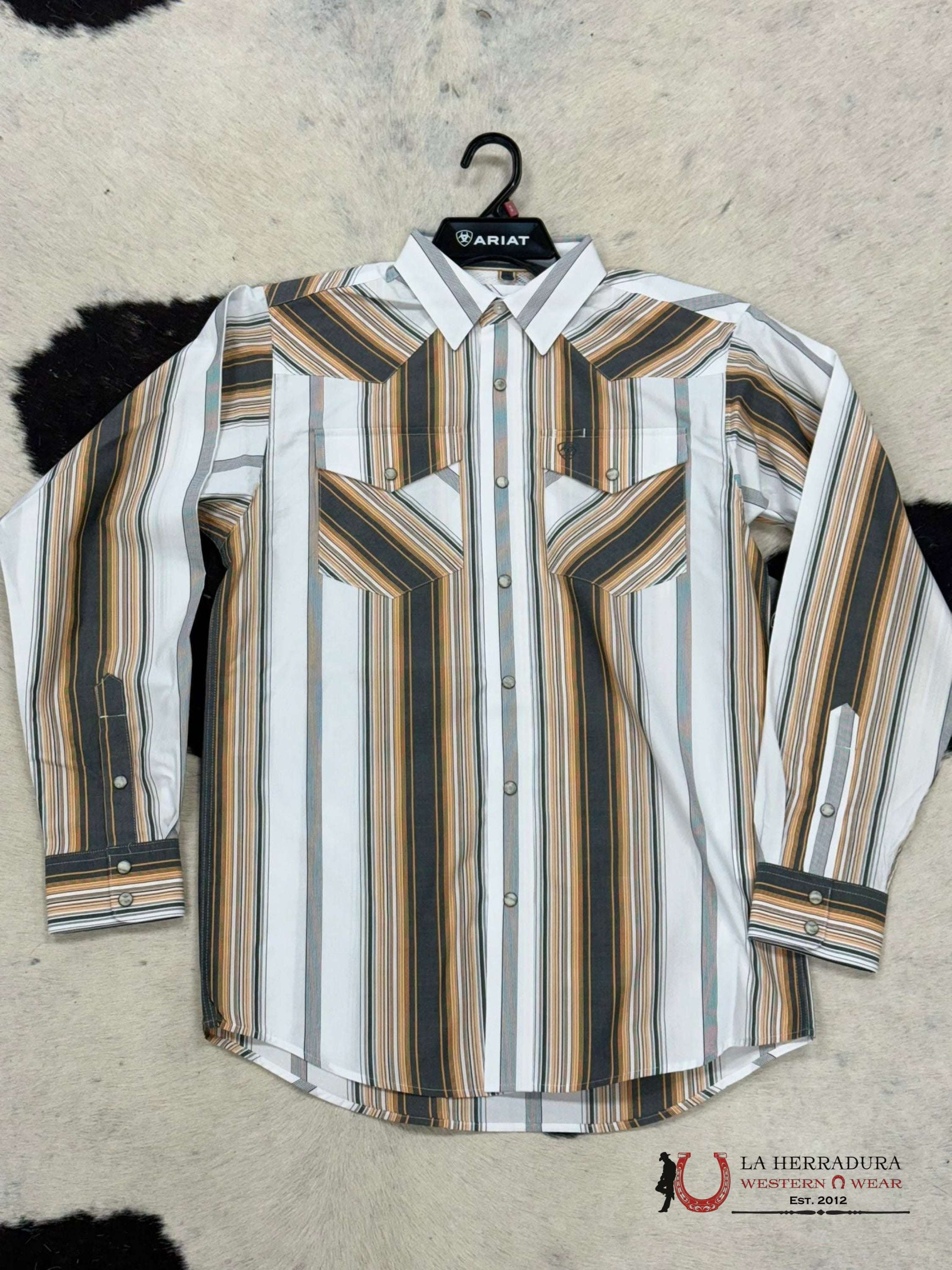 Ariat Pro Evan Black Snap Long Sleeve Shirt Ropa Hombres