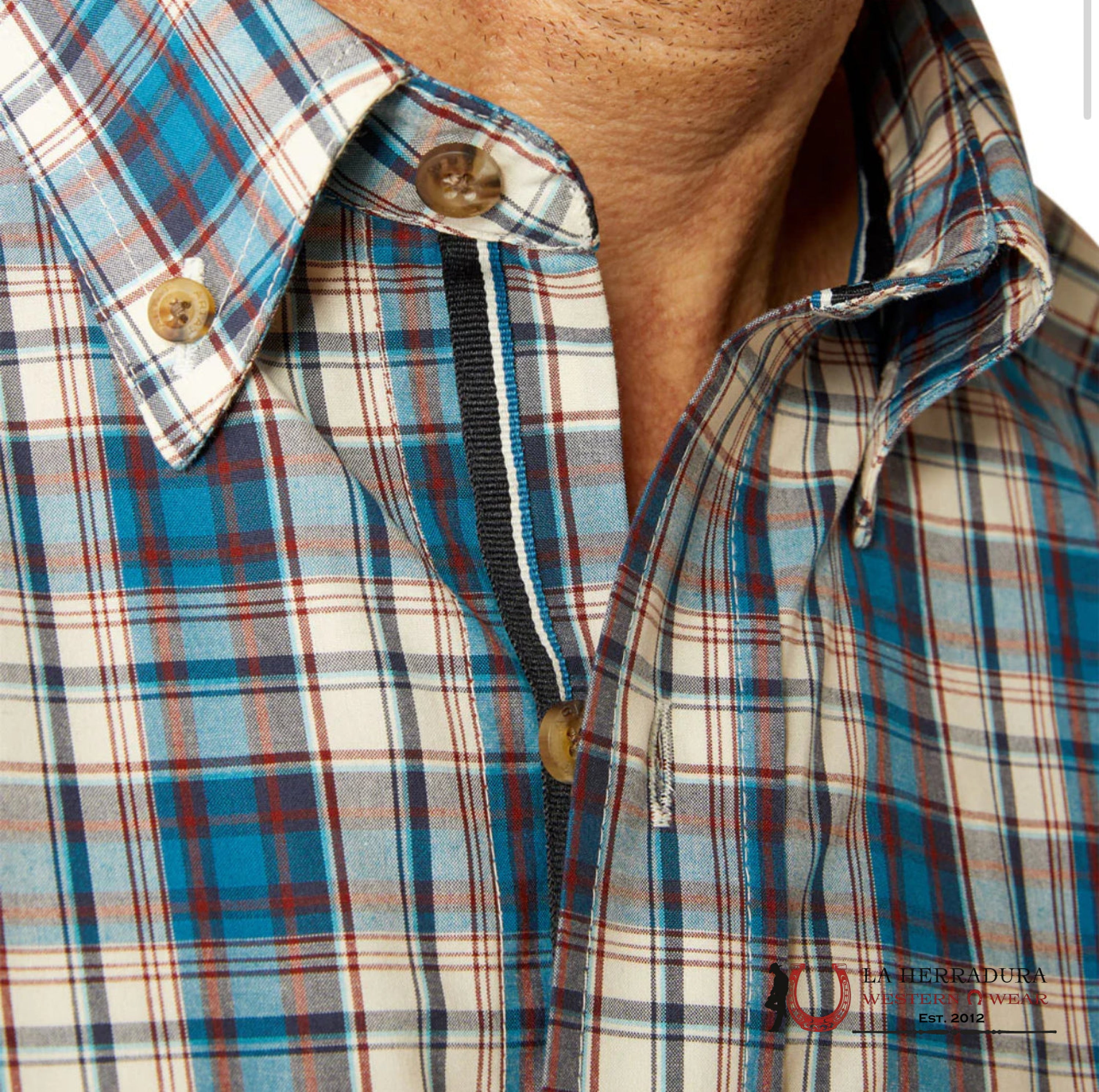 Ariat Pro Parrin Long Sleeve Shirt Teal - 3872 Ropa Hombres