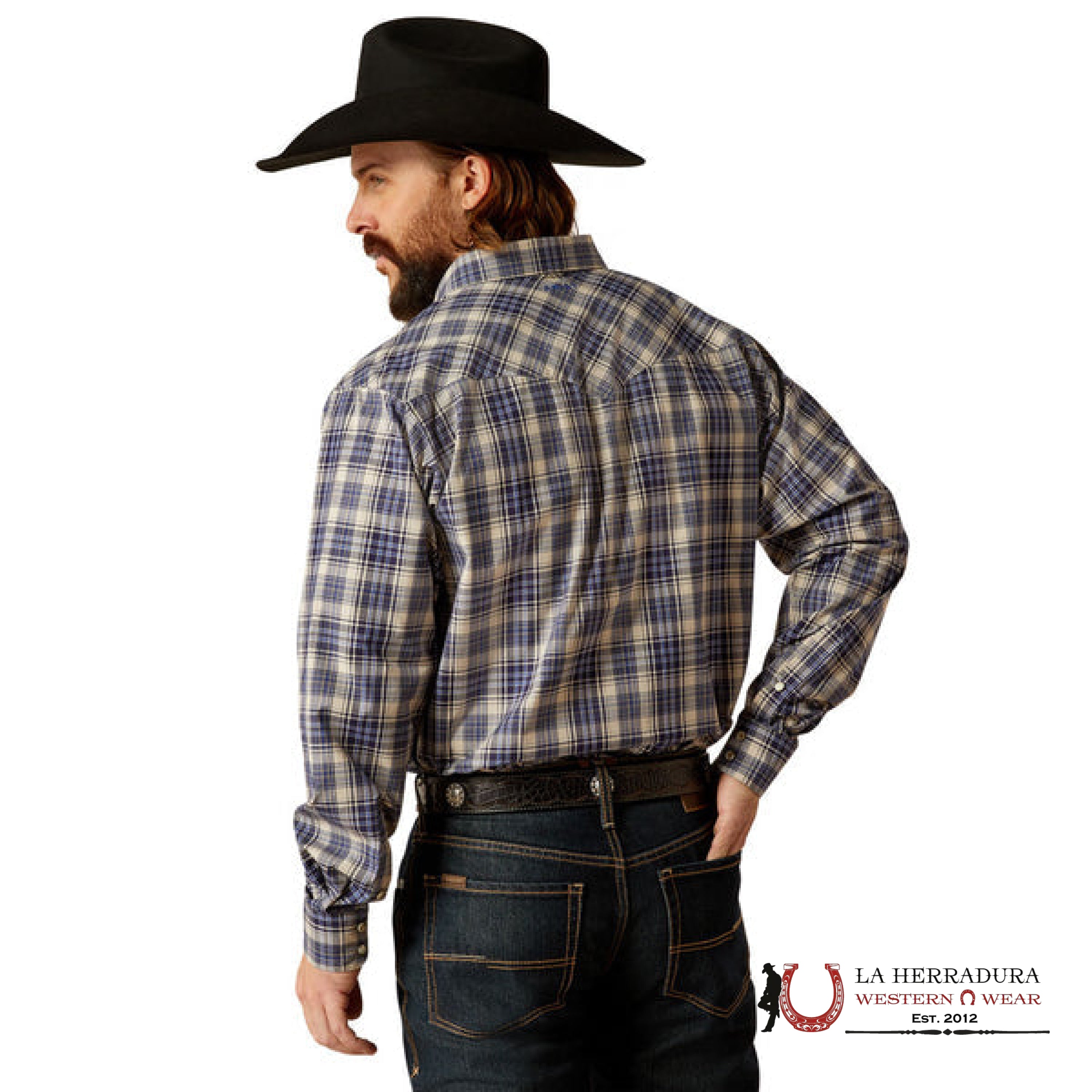 Ariat Pro Sandy Long Sleeve Shirt Classic Fit Navy Blue - 2346 Ropa Hombres