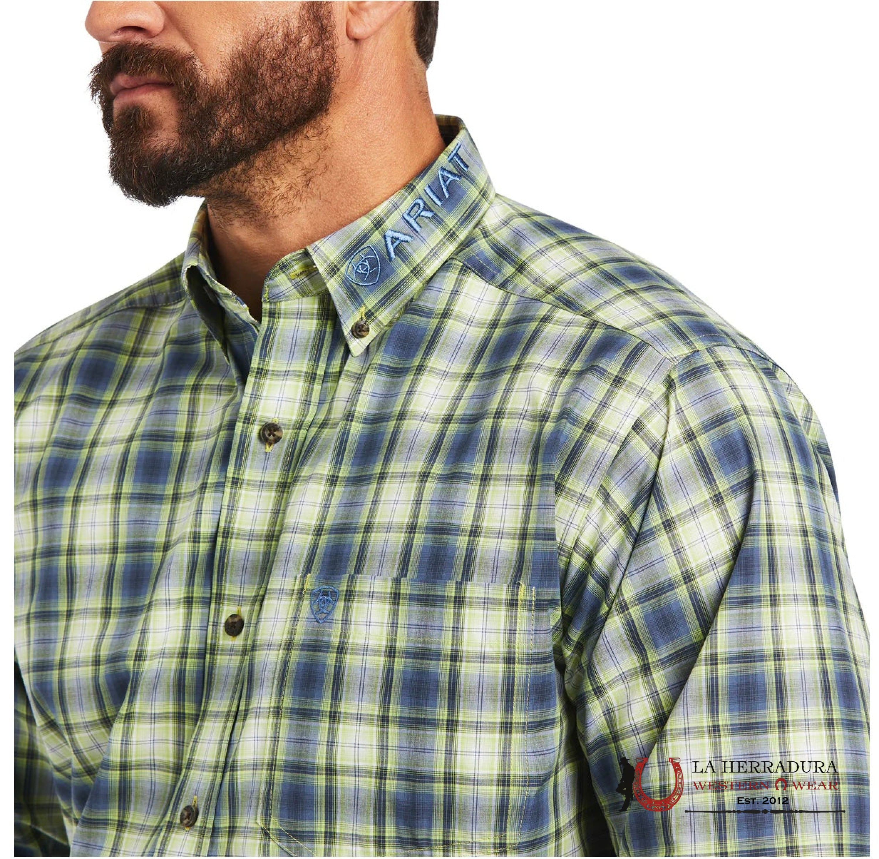 Ariat Pro Teal Maxton Classic Long Sleeve Shirt Sylvan Green - 0787 Ropa Hombres