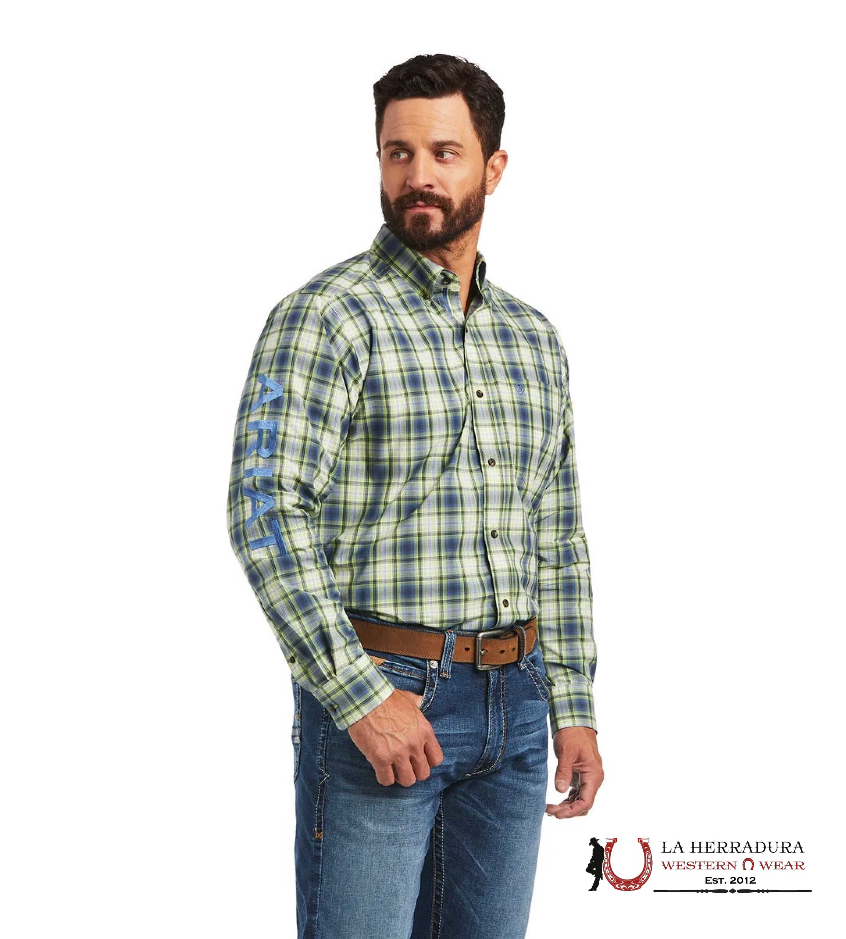 Ariat Pro Teal Maxton Classic Long Sleeve Shirt Sylvan Green - 0787 Ropa Hombres