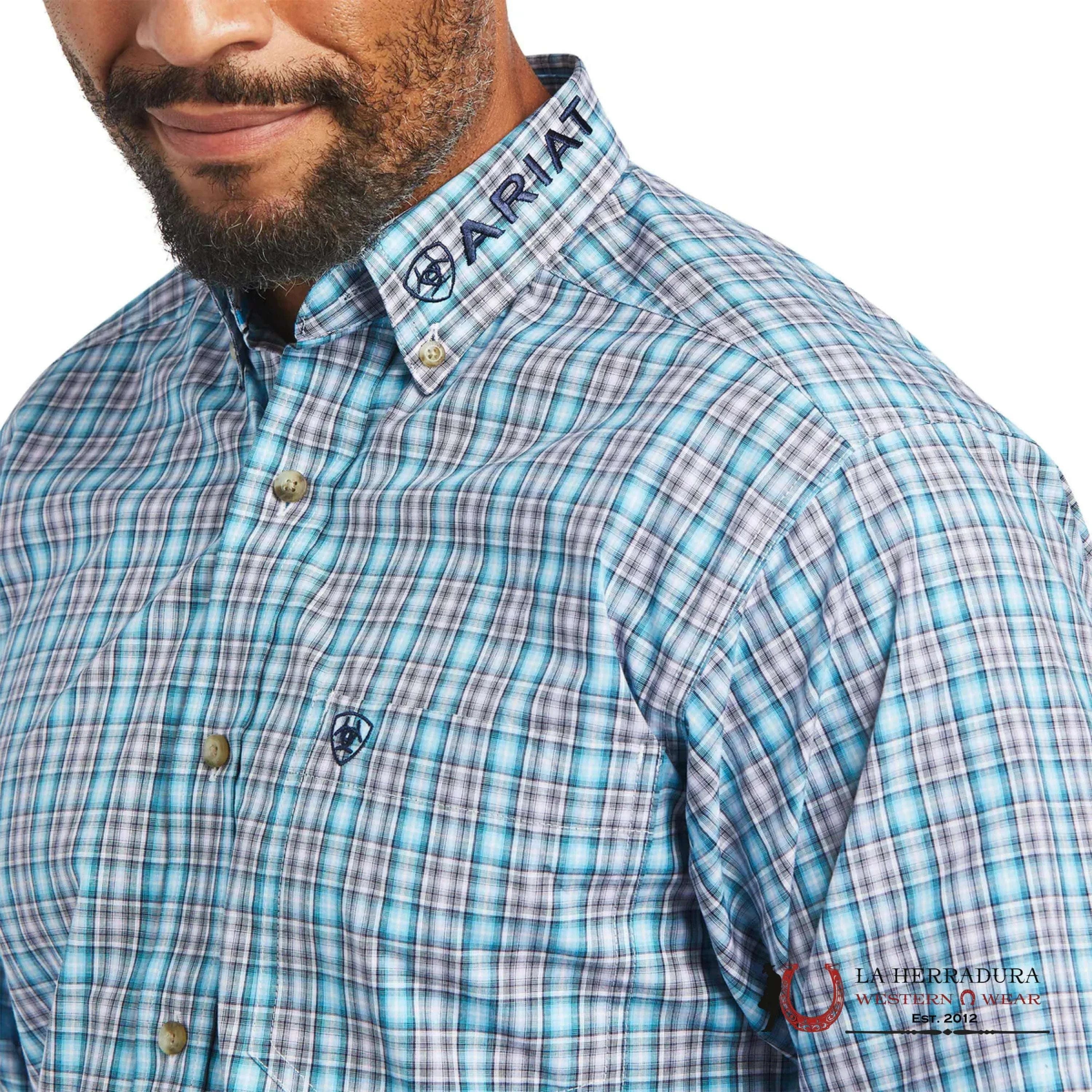 Ariat Pro Team Shay Fitted Long Sleeve Shirt White - 0791 Ropa Hombres