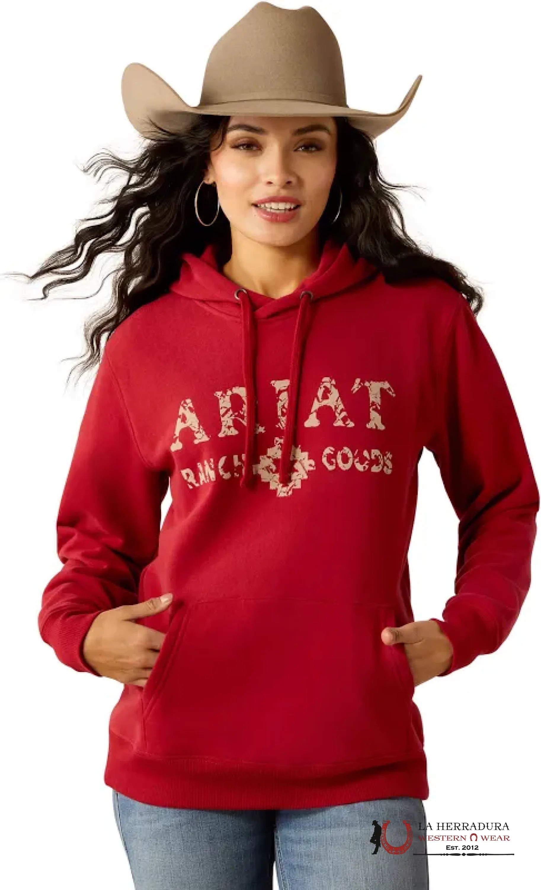 Ariat Ranch Goods Hoodie Rio Red - 2410 Ropa Mujeres