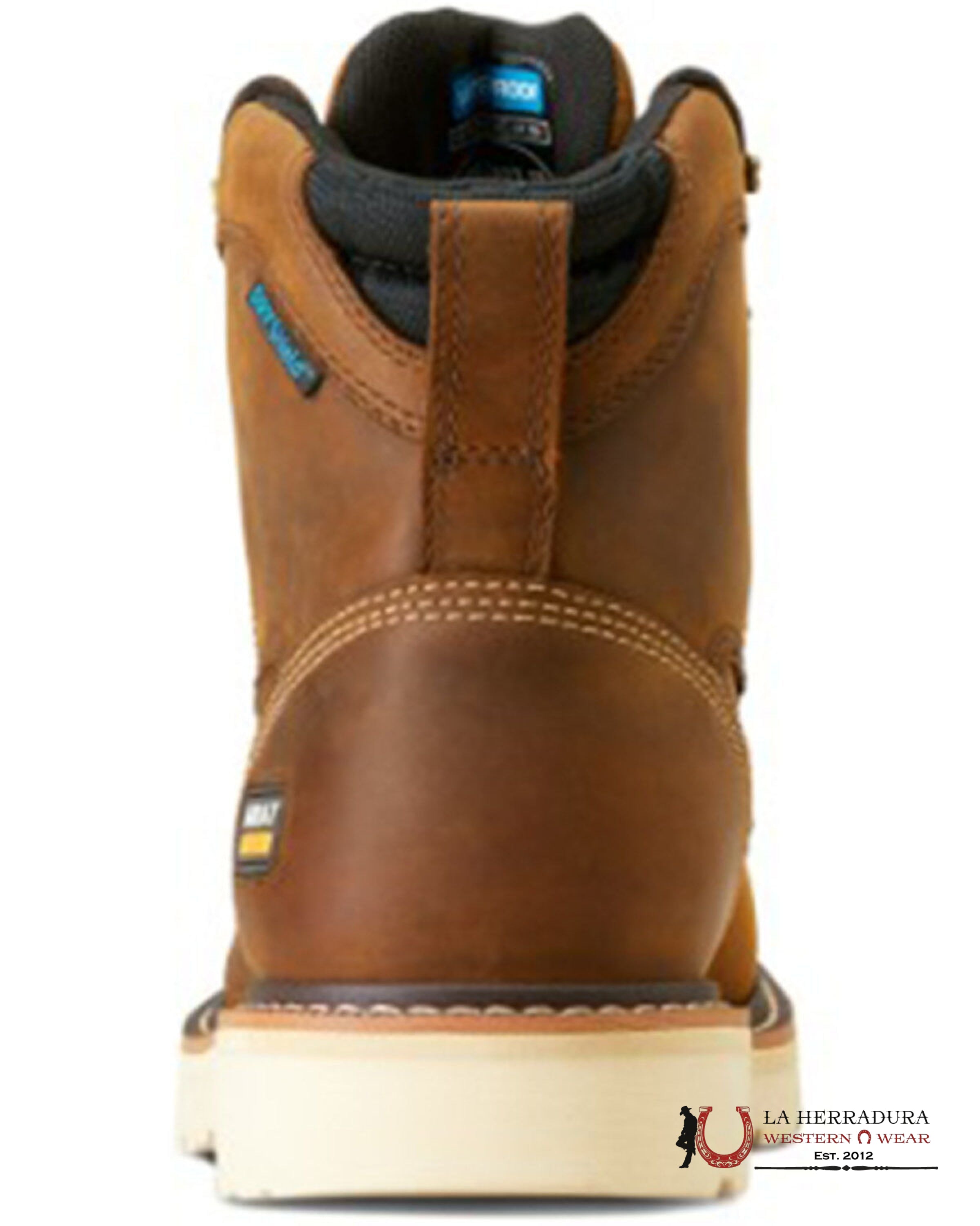 ARIAT REBAR “LIFT 6” H20 DISTRESSED BROWN ROUND TOE 1004677