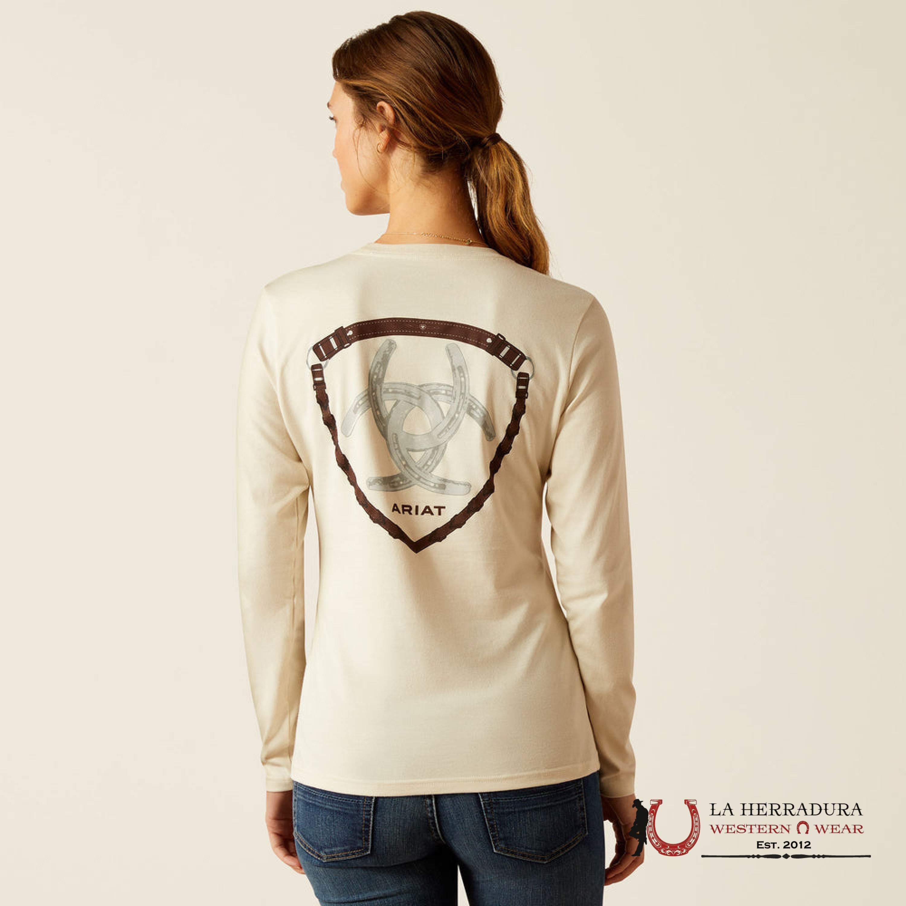 Ariat Rein Seal Long Sleeve Shirt Natural - 2527 Ropa Mujeres