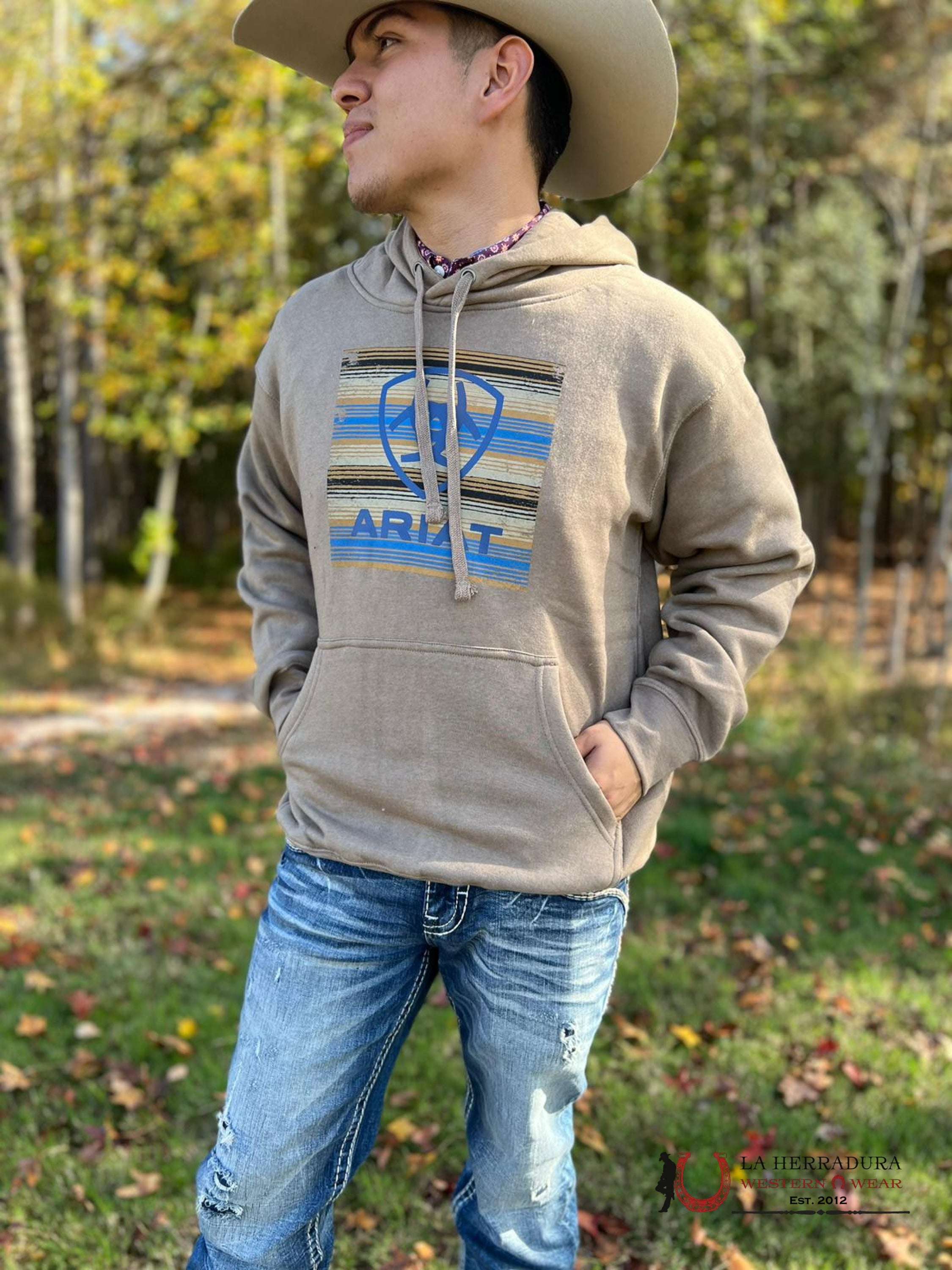 Ariat Serape Block Sweatshirt Brown Ropa Hombres