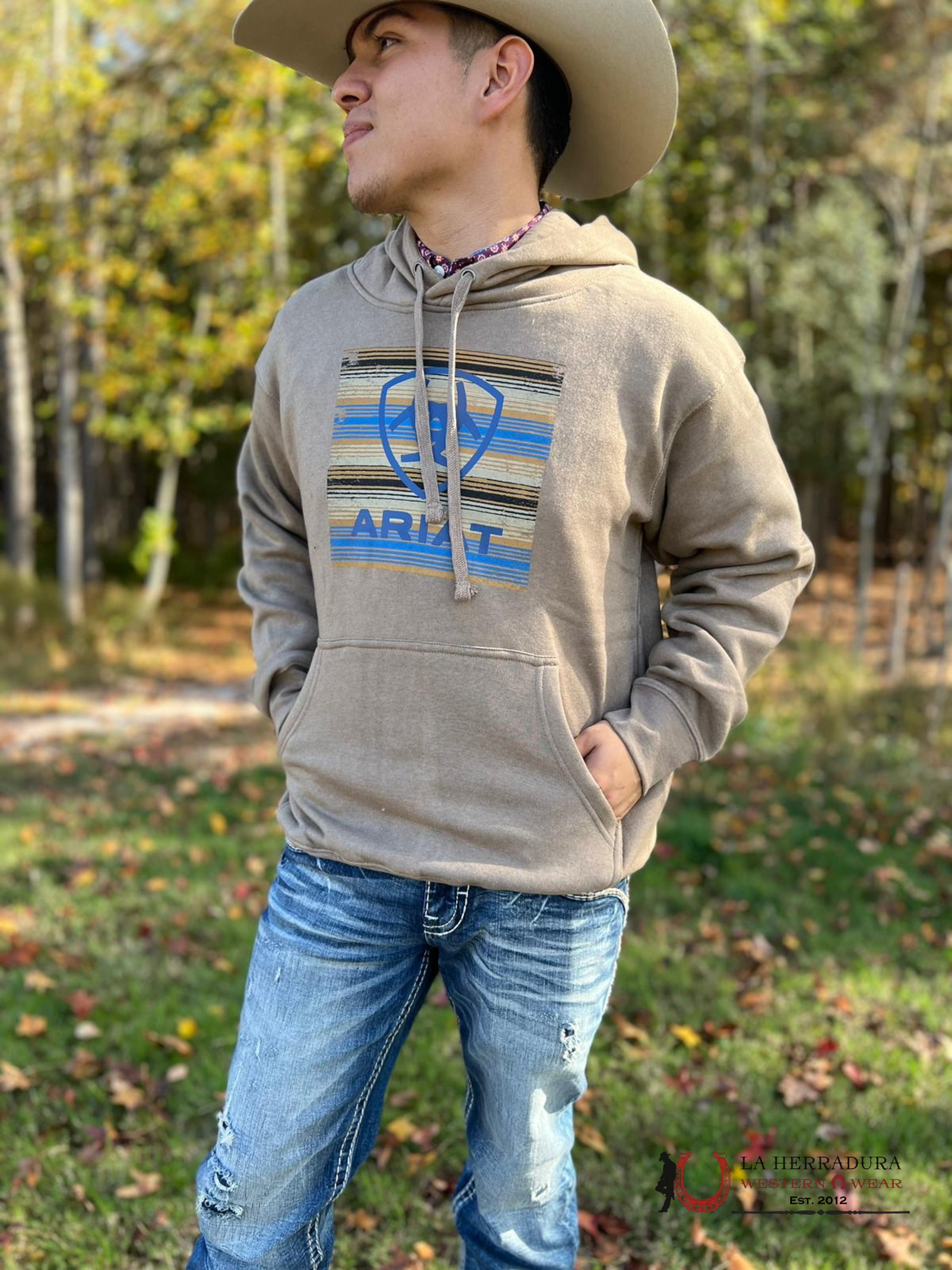 Ariat Serape Block Sweatshirt Brown Ropa Hombres
