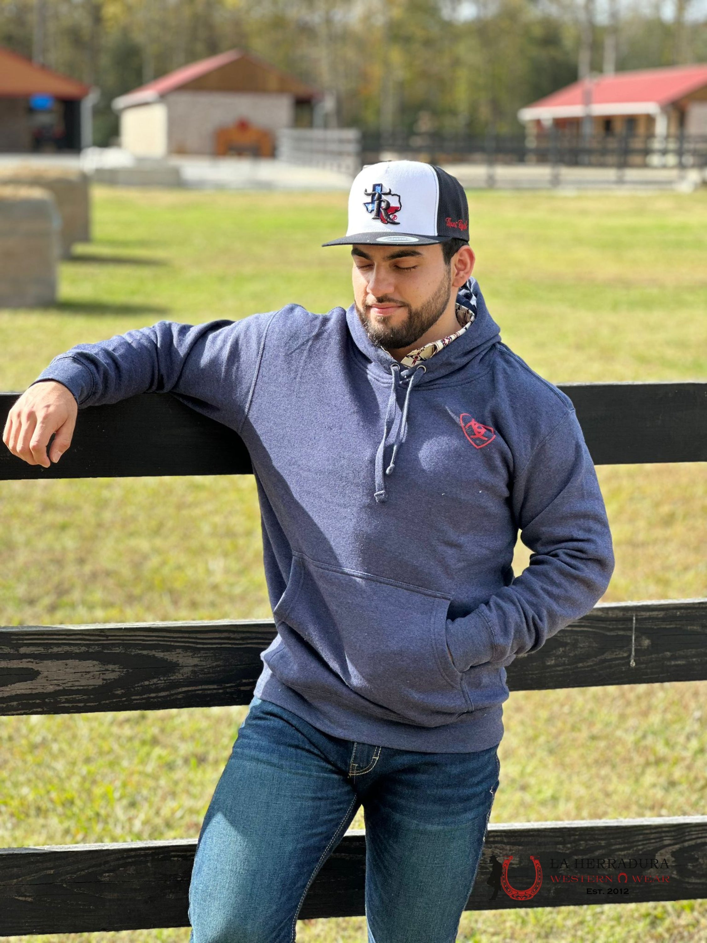 Ariat Serape Sweatshirt Logo Azul Ropa Hombres