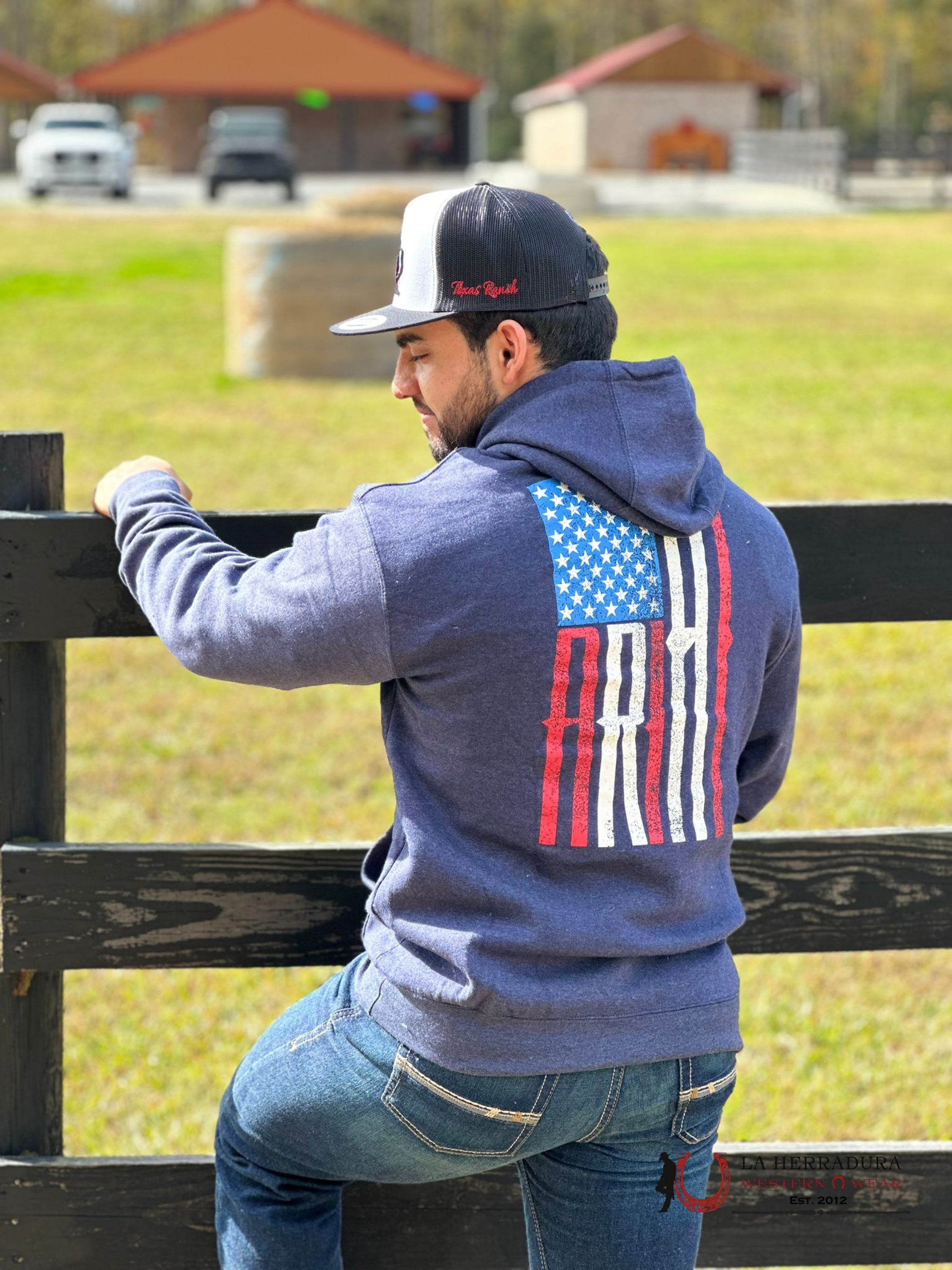 Ariat Serape Sweatshirt Logo Azul Ropa Hombres