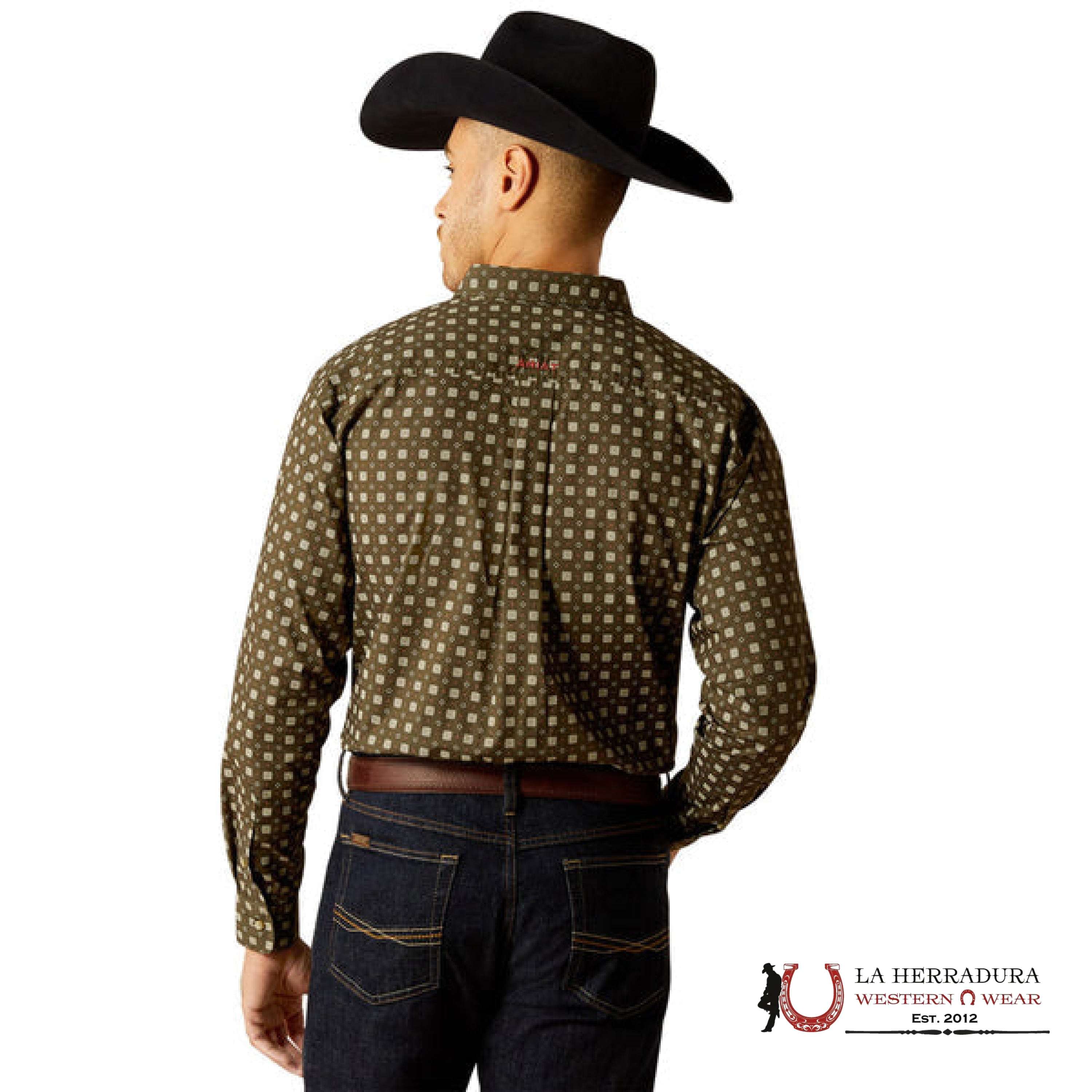 Ariat Shep Long Sleeve Deep Green Classic Fit - 2371 Ropa Hombres