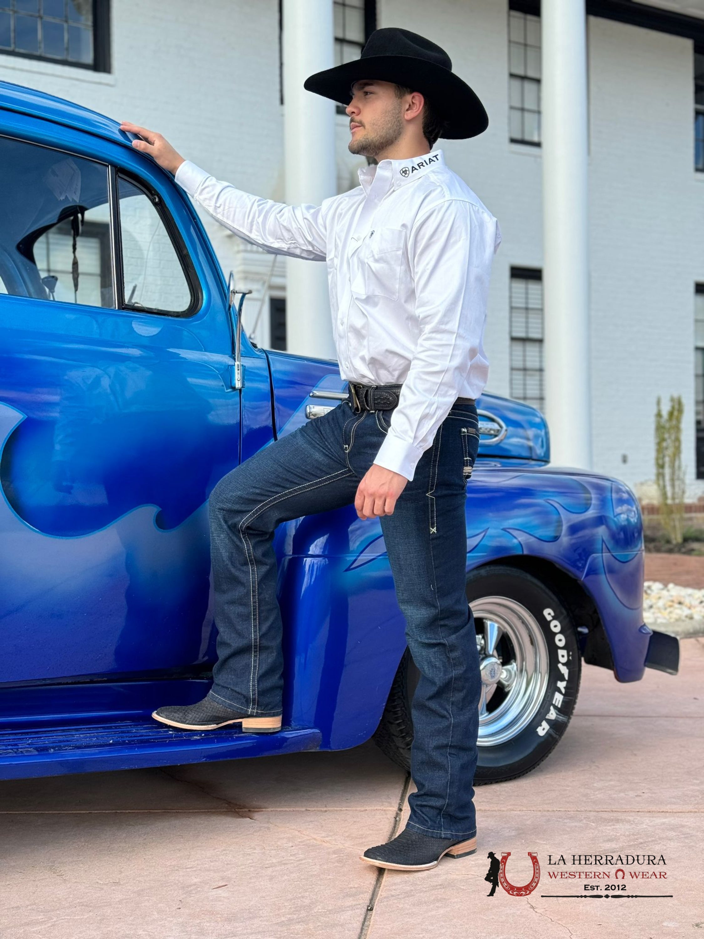 Ariat Shirt Classic Black White Ropa Hombres