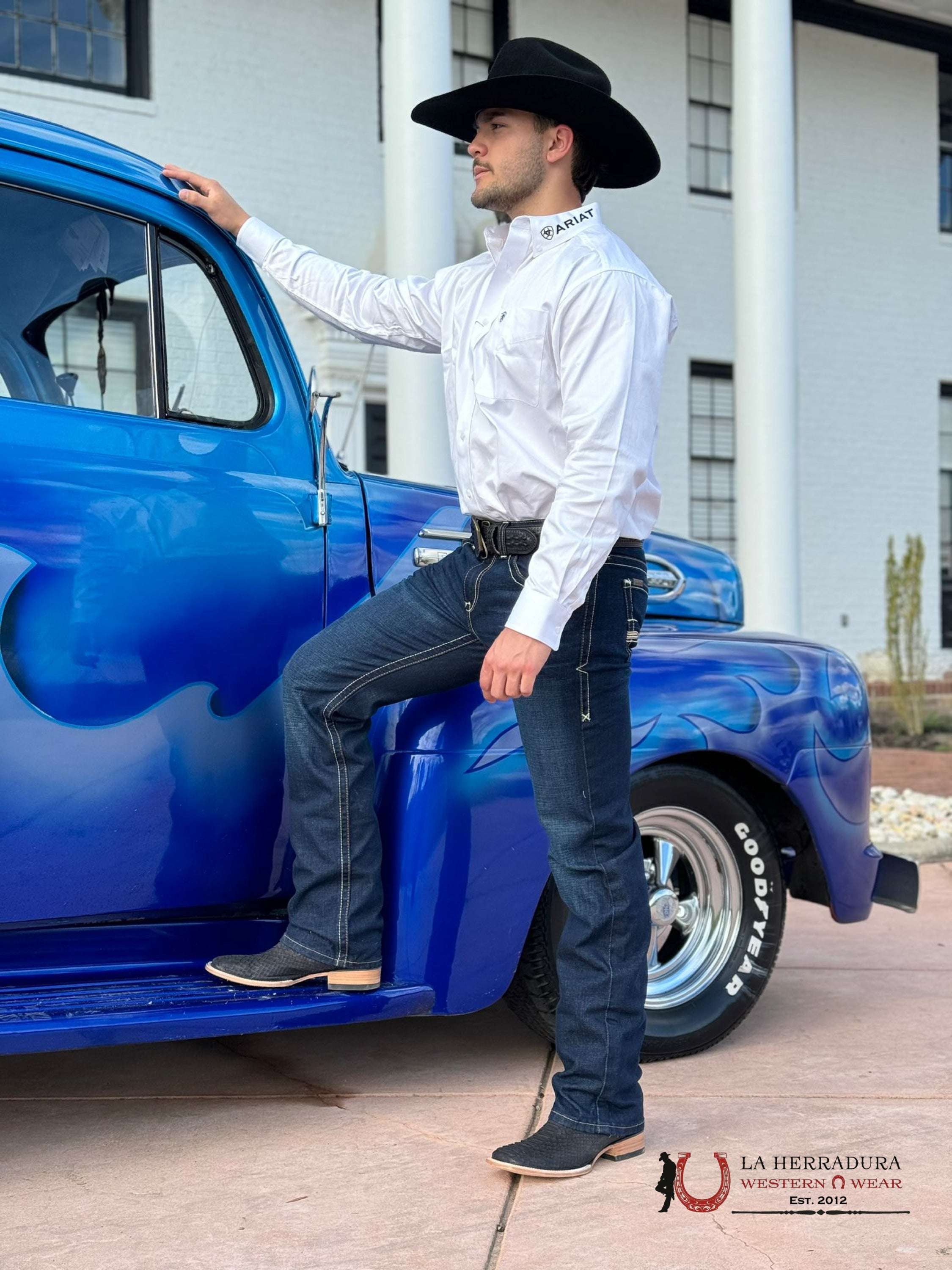 Ariat Shirt Classic Black White Ropa Hombres