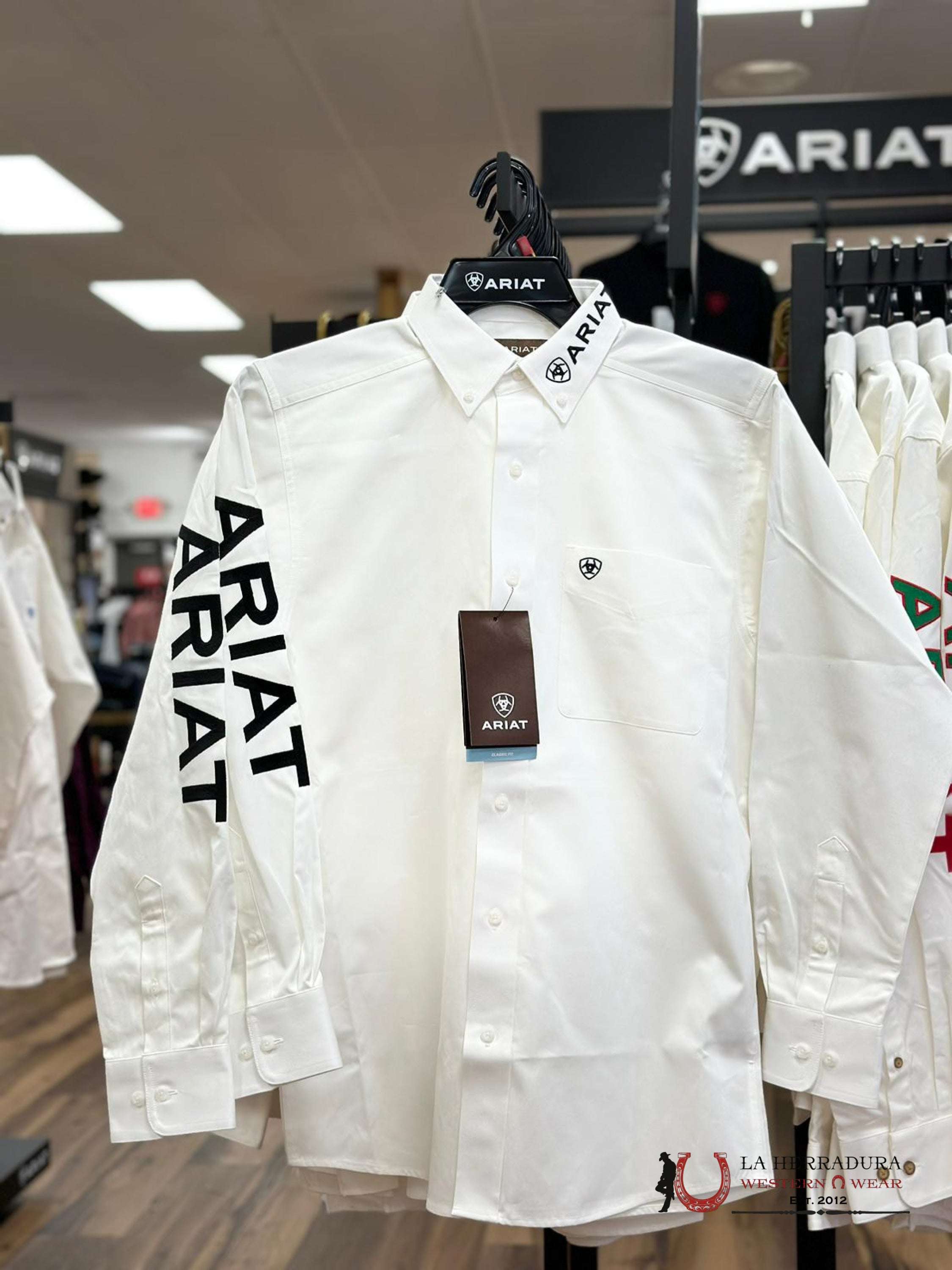Ariat Shirt Classic Black White Ropa Hombres