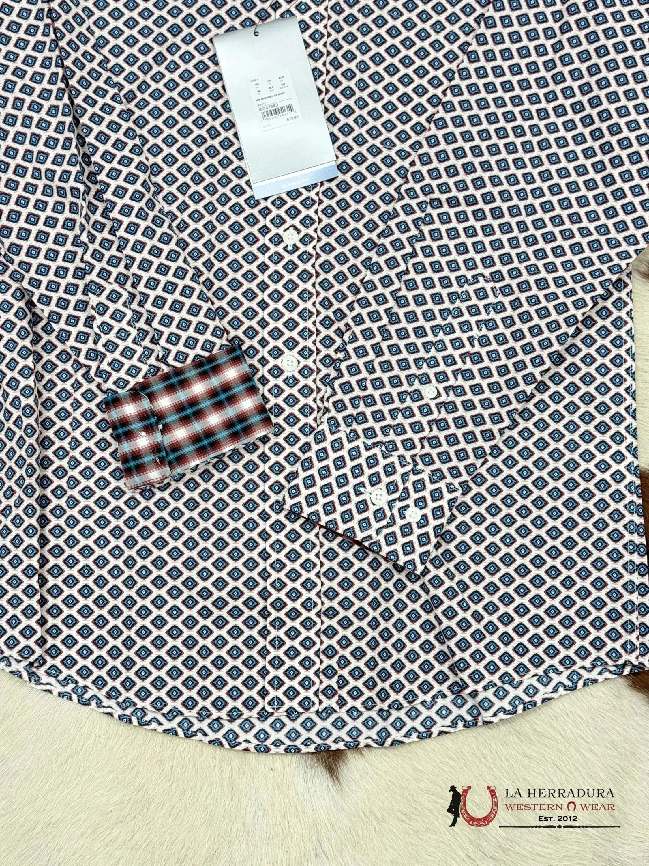 Ariat Shirt Classic Fit Grayden White Ropa Hombres