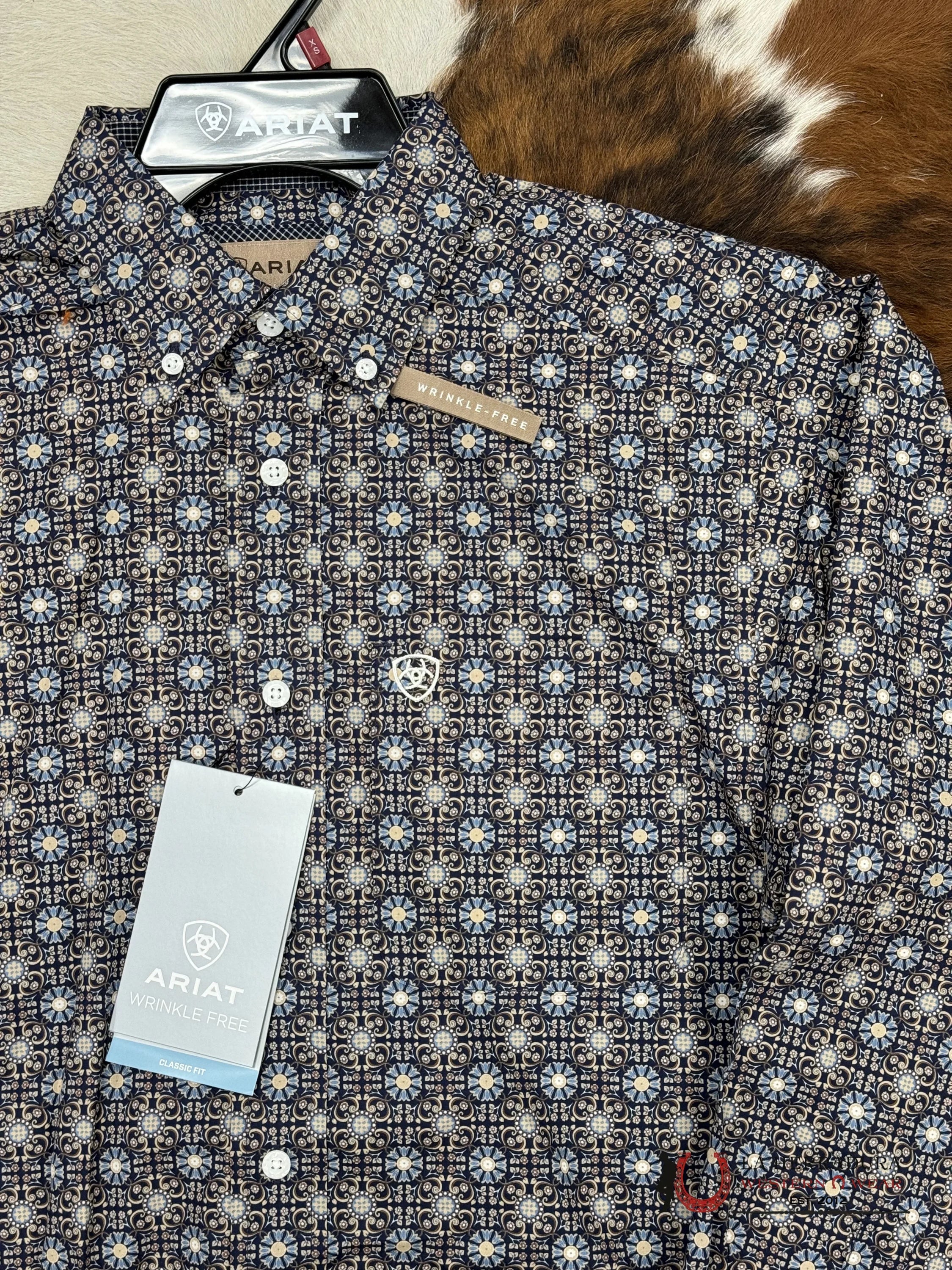 Ariat Shirt Classic Karsyn Darkest Indigo Ropa Hombres