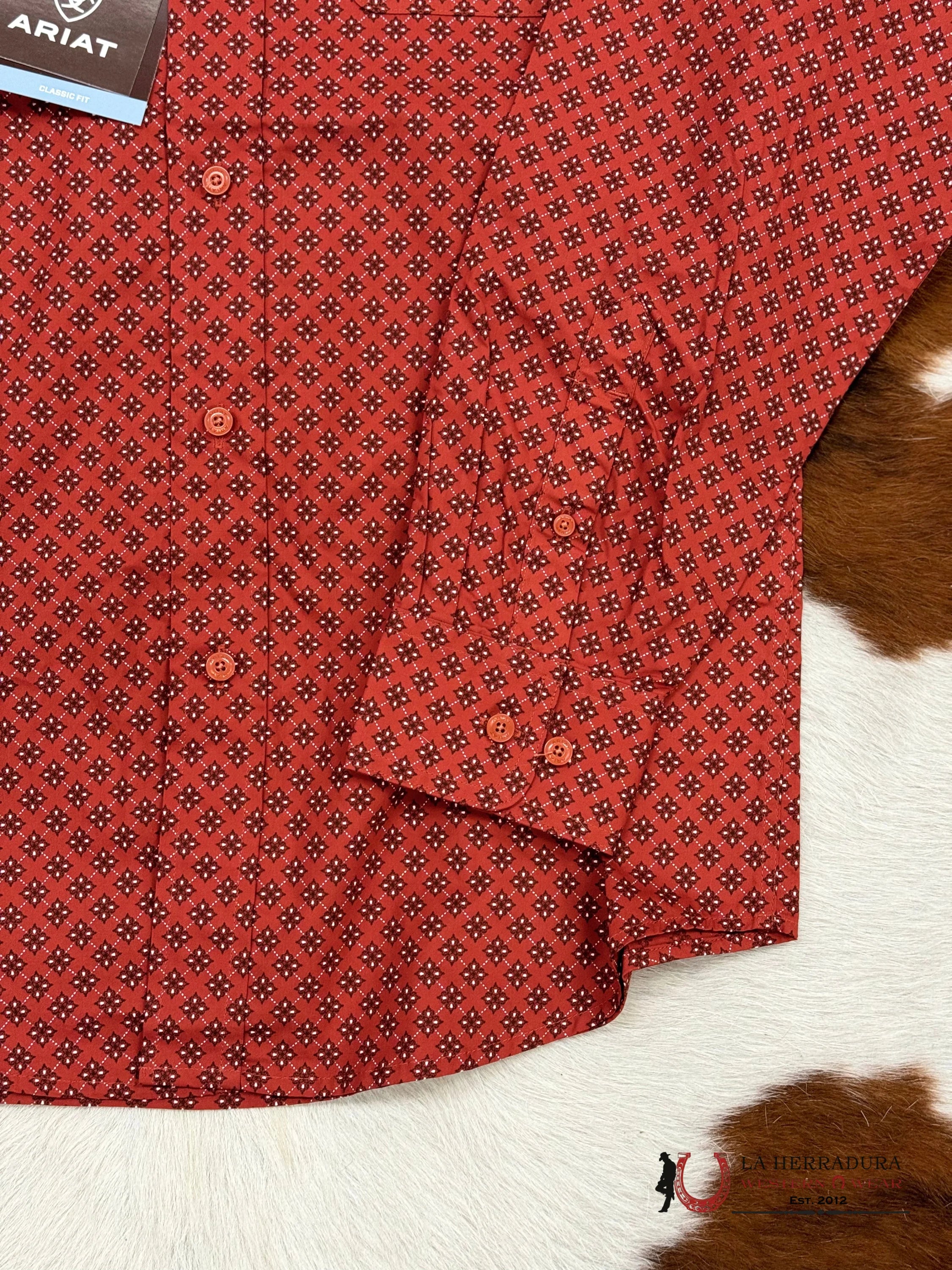 Ariat Shirt Classic Red / Black Ropa Hombres