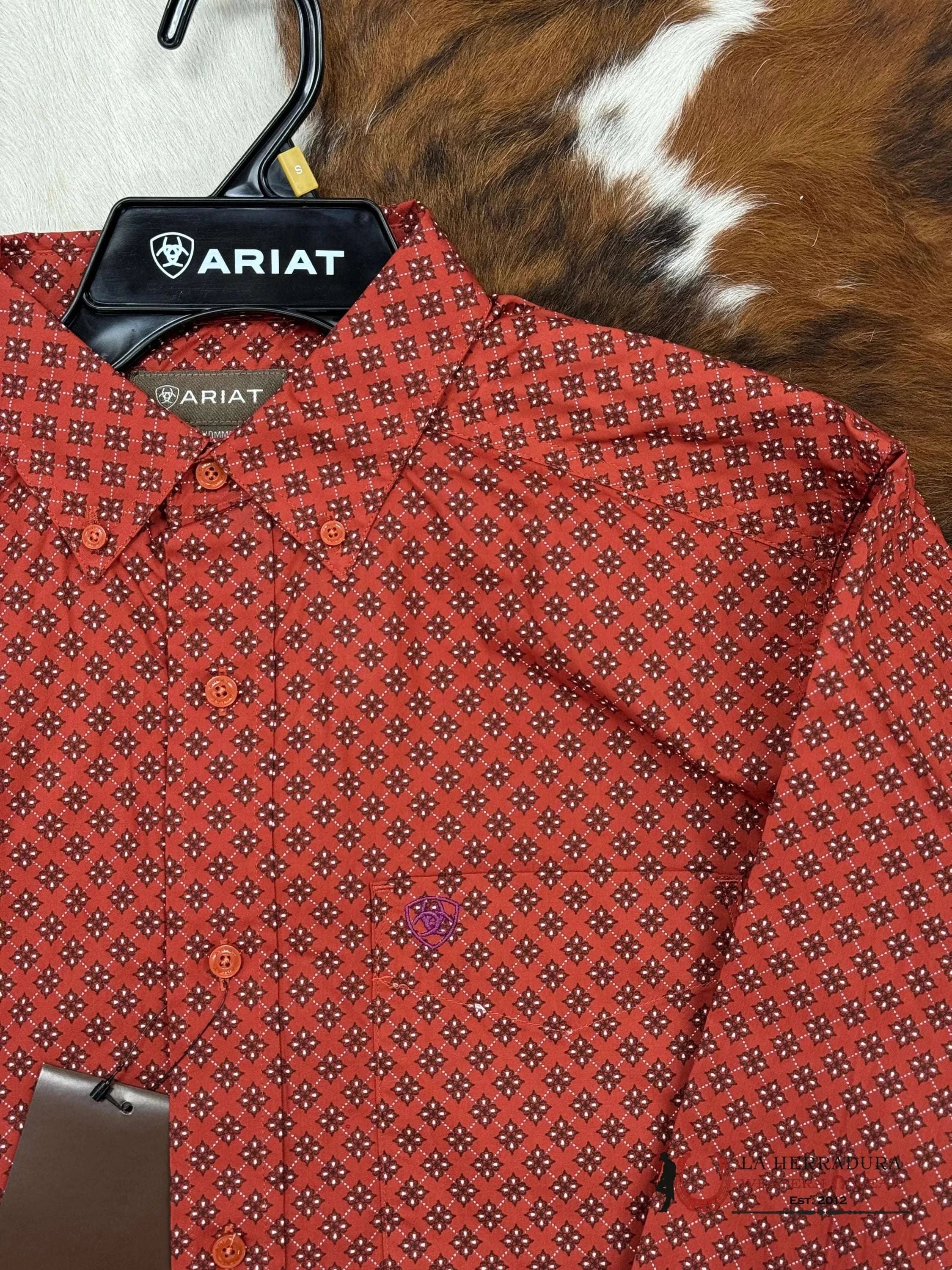 Ariat Shirt Classic Red / Black Ropa Hombres