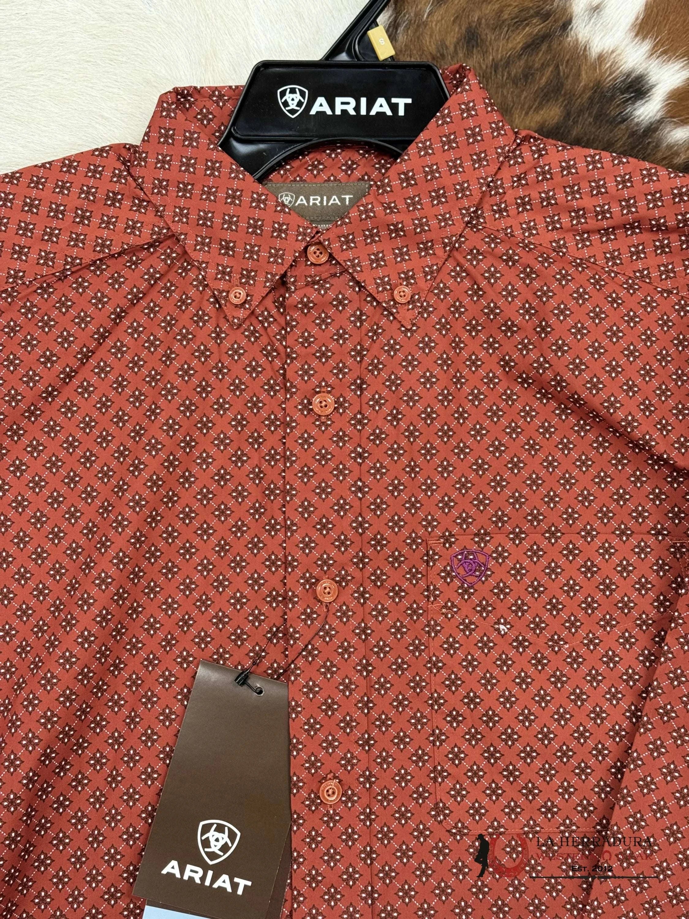Ariat Shirt Classic Red / Black Ropa Hombres